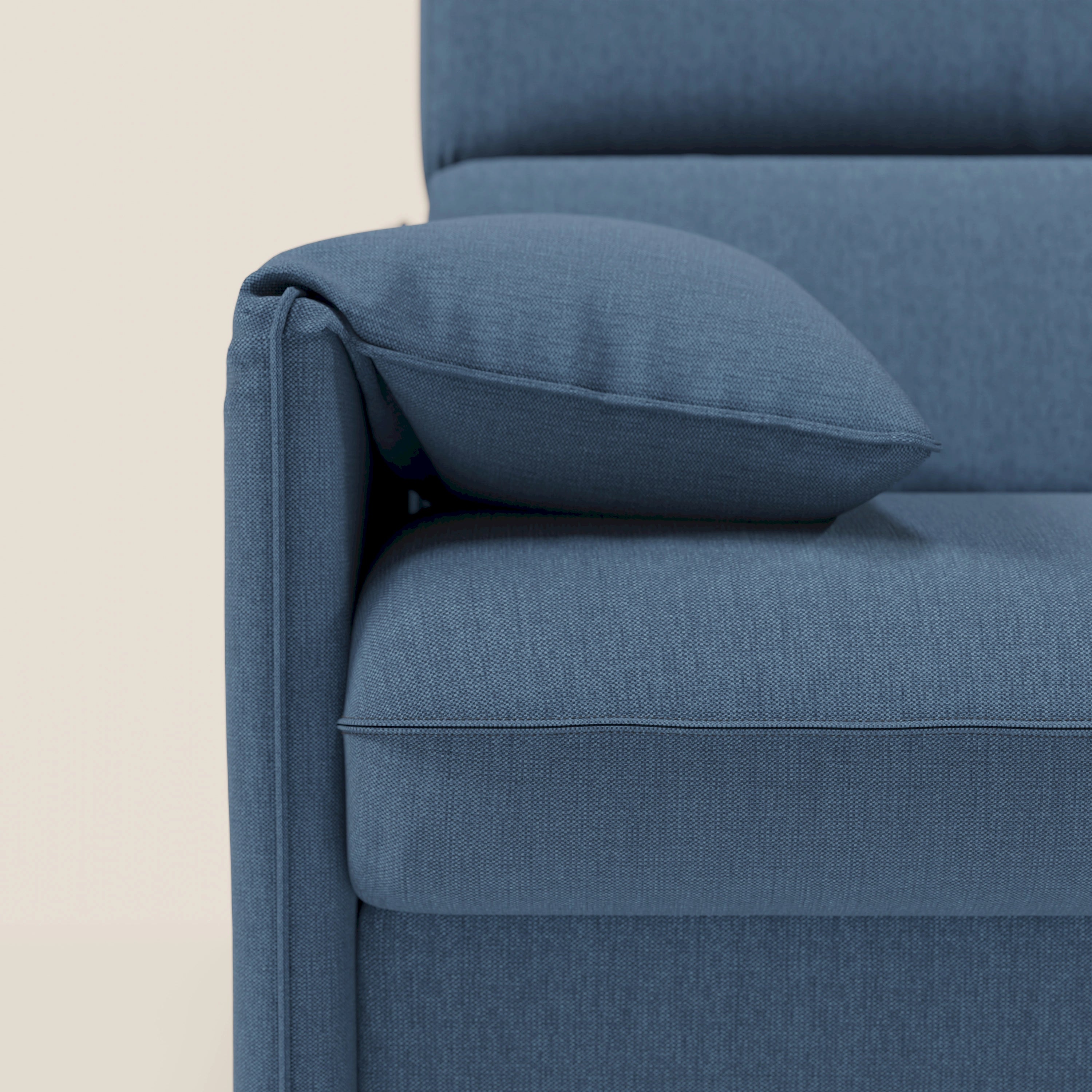 Violetta Divano Letto Angolare con Penisola contenitore, Poggiatesta e Materasso Alto H18 in tessuto impermeabile T13 - divani.store