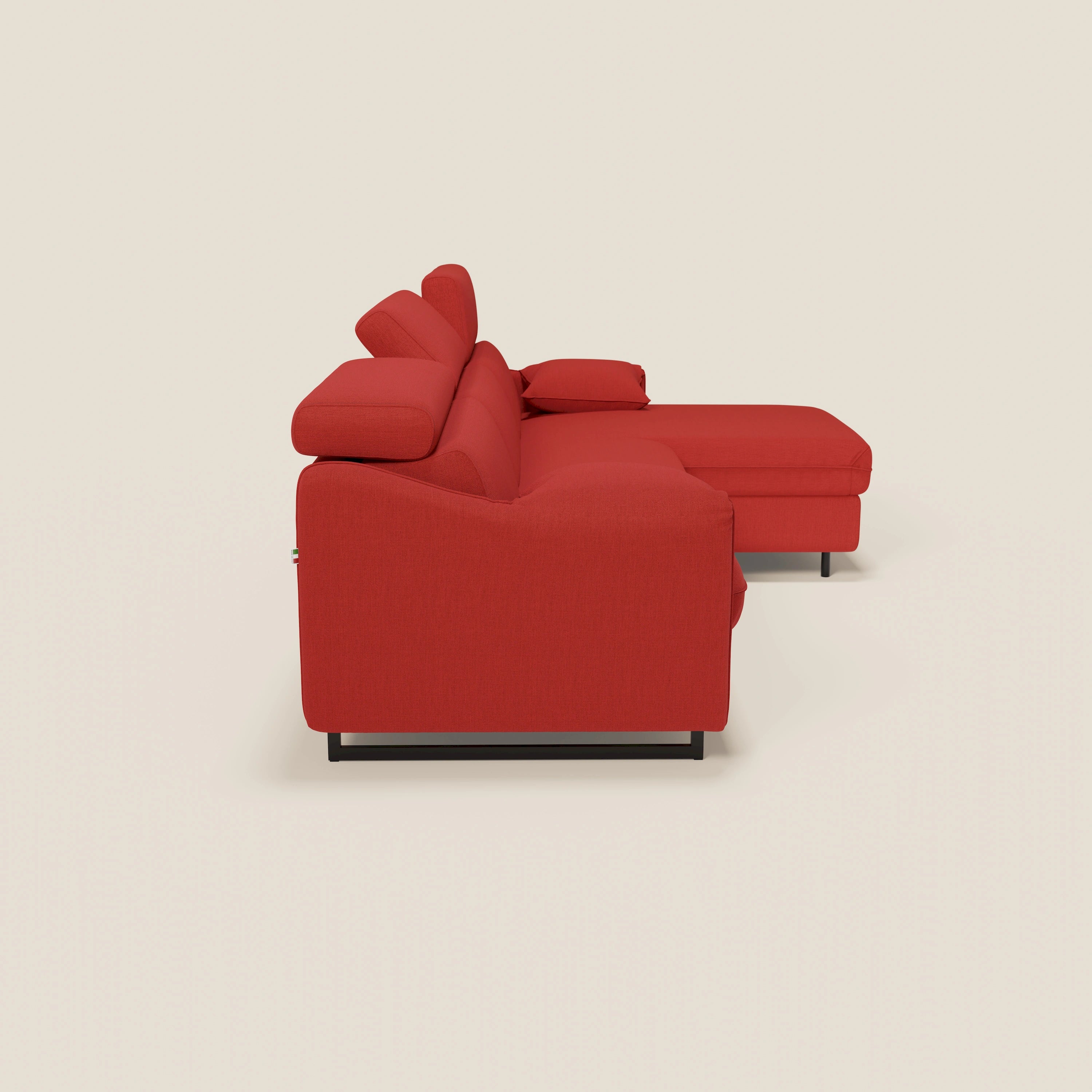 Violetta Divano Letto Angolare con Penisola contenitore, Poggiatesta e Materasso Alto H18 in tessuto impermeabile T13 - divani.store