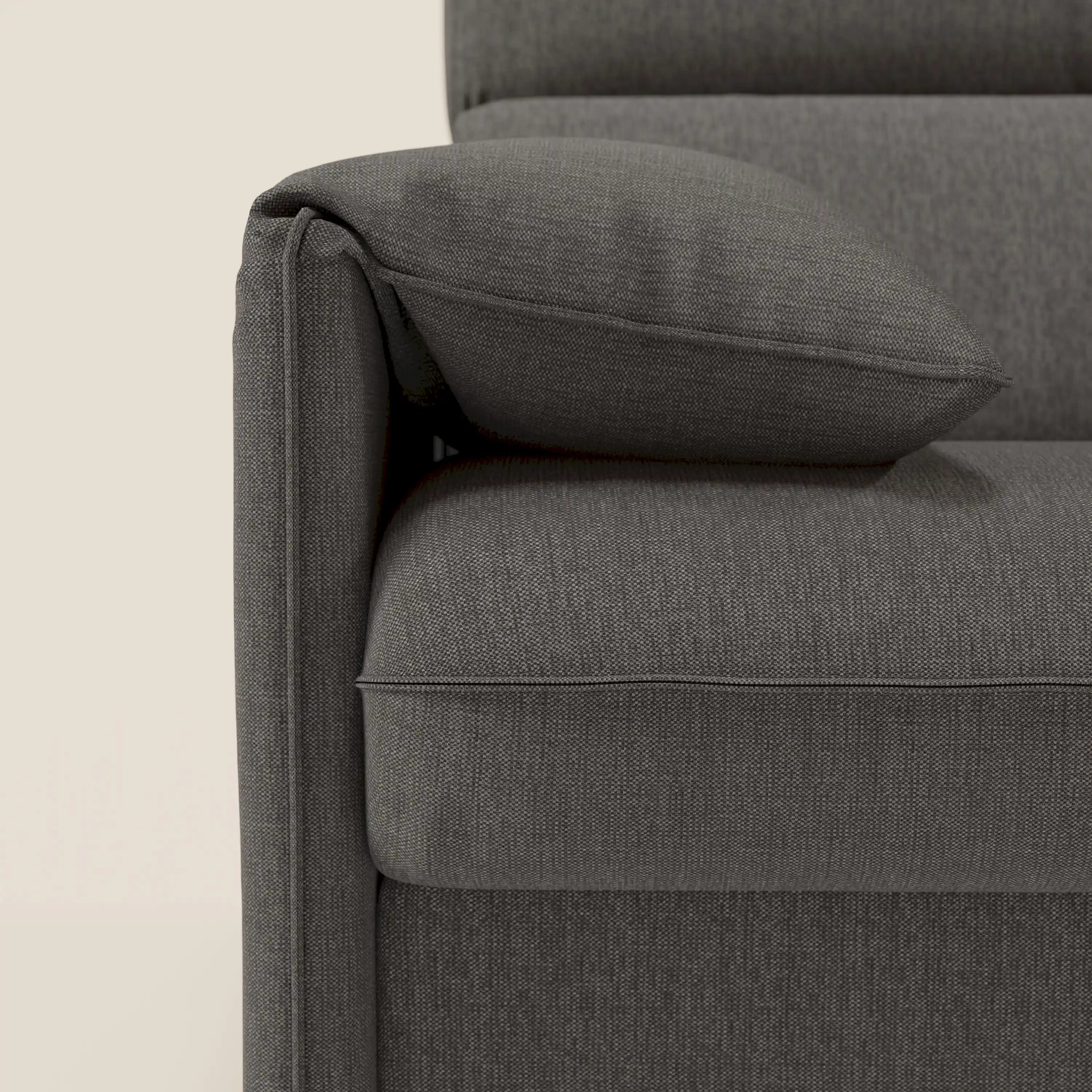 Violetta divano letto materasso H18 cm - poggiatesta reclinabili e braccioli mobili in tessuto impermeabile T13 - divani.store