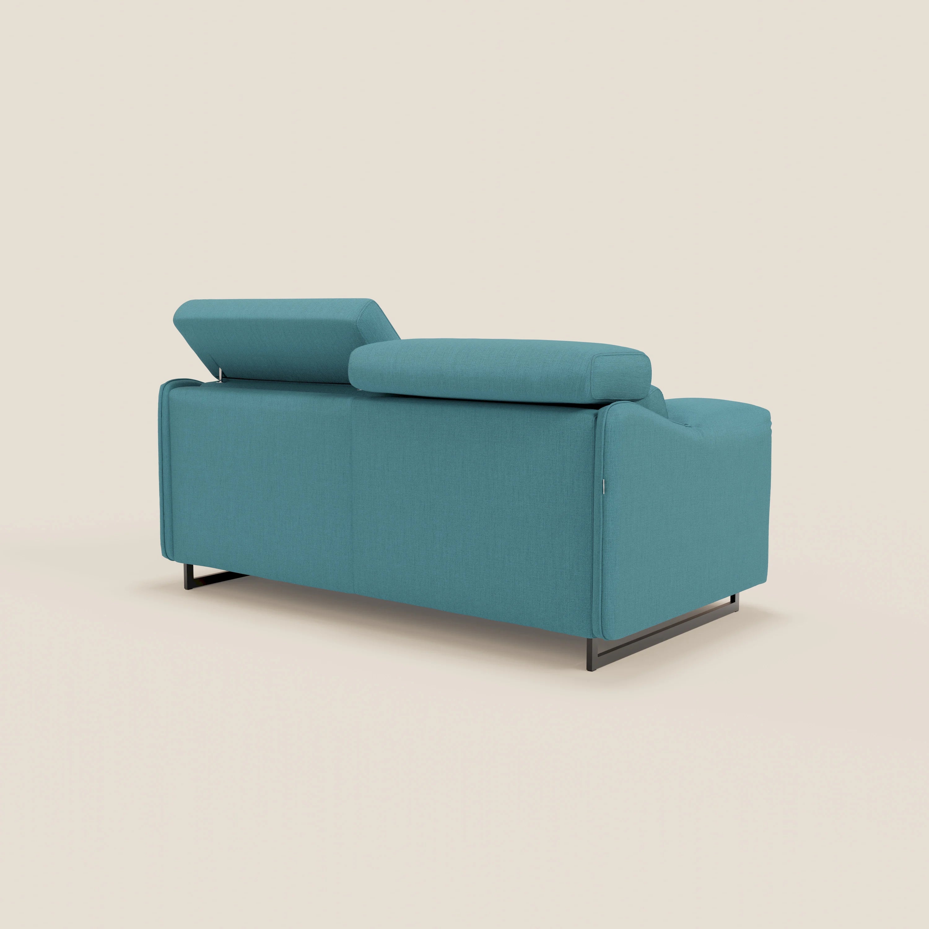 Violetta divano letto materasso H18 cm - poggiatesta reclinabili e braccioli mobili in tessuto impermeabile T13 - divani.store