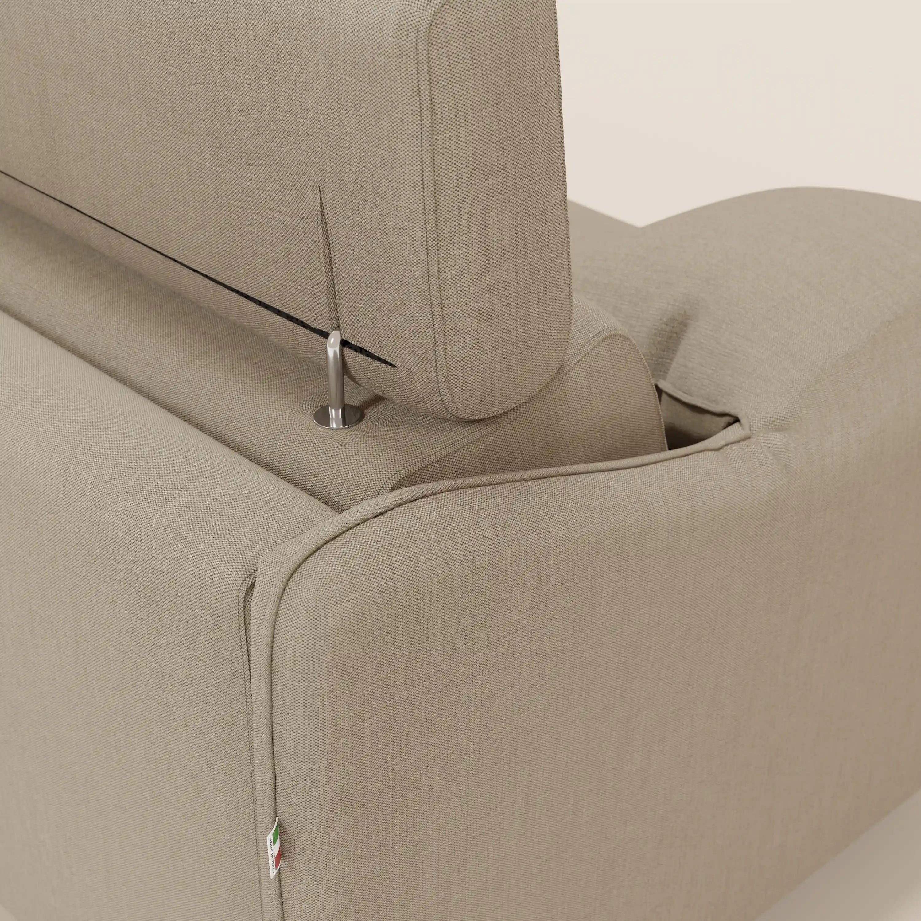 Violetta divano letto materasso H18 cm - poggiatesta reclinabili e braccioli mobili in tessuto impermeabile T13 - divani.store