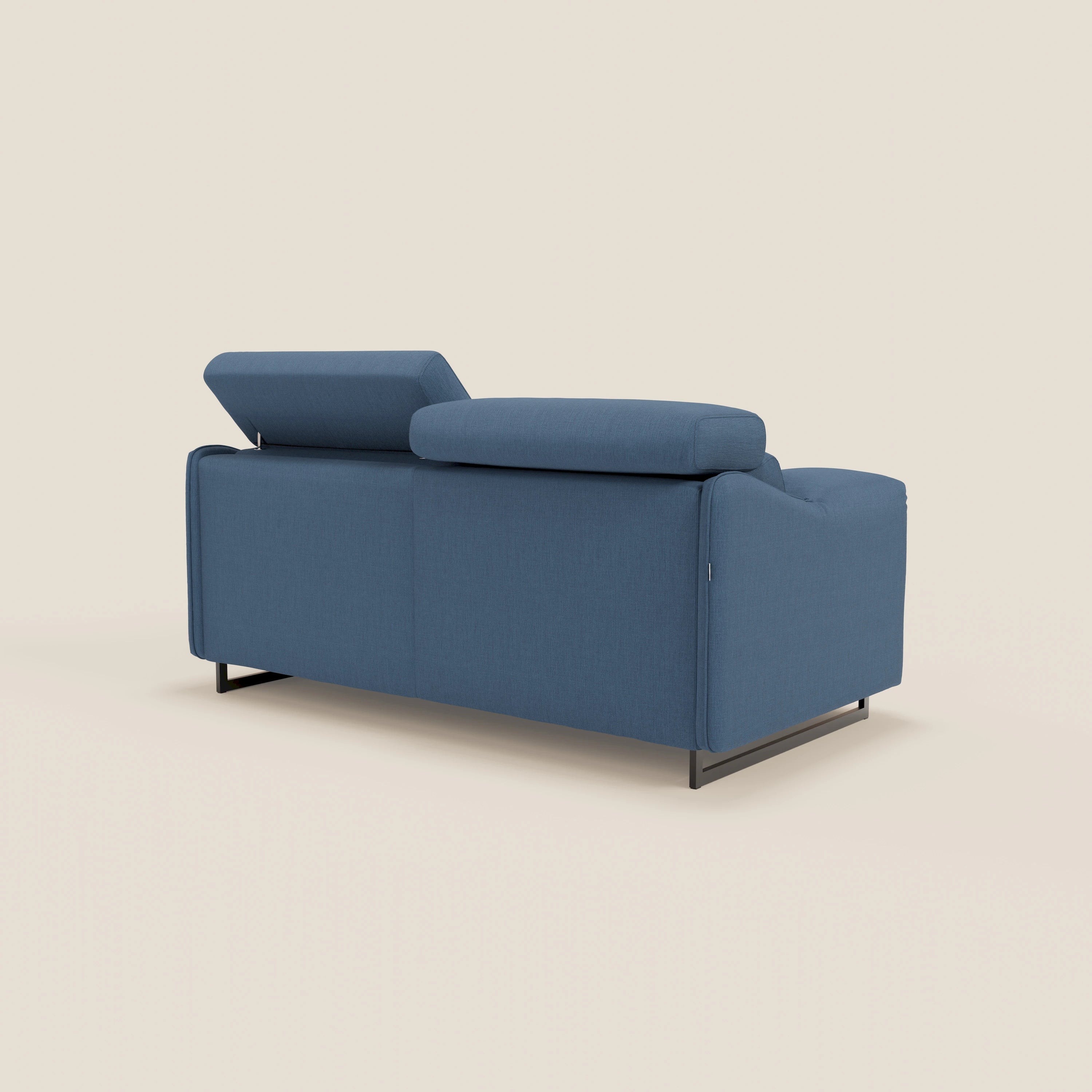 Violetta divano letto materasso H18 cm - poggiatesta reclinabili e braccioli mobili in tessuto impermeabile T13 - divani.store