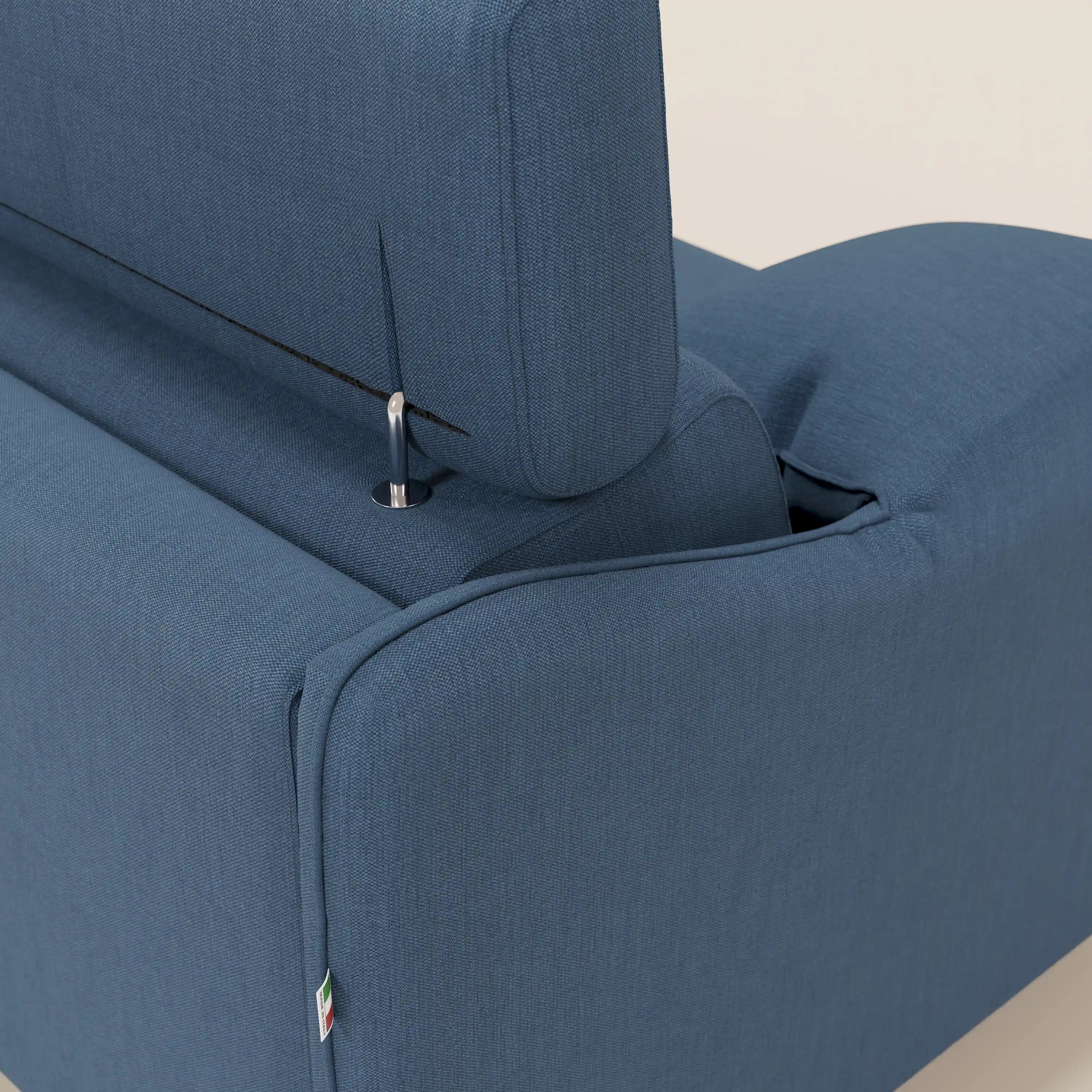 Violetta divano letto materasso H18 cm - poggiatesta reclinabili e braccioli mobili in tessuto impermeabile T13 - divani.store