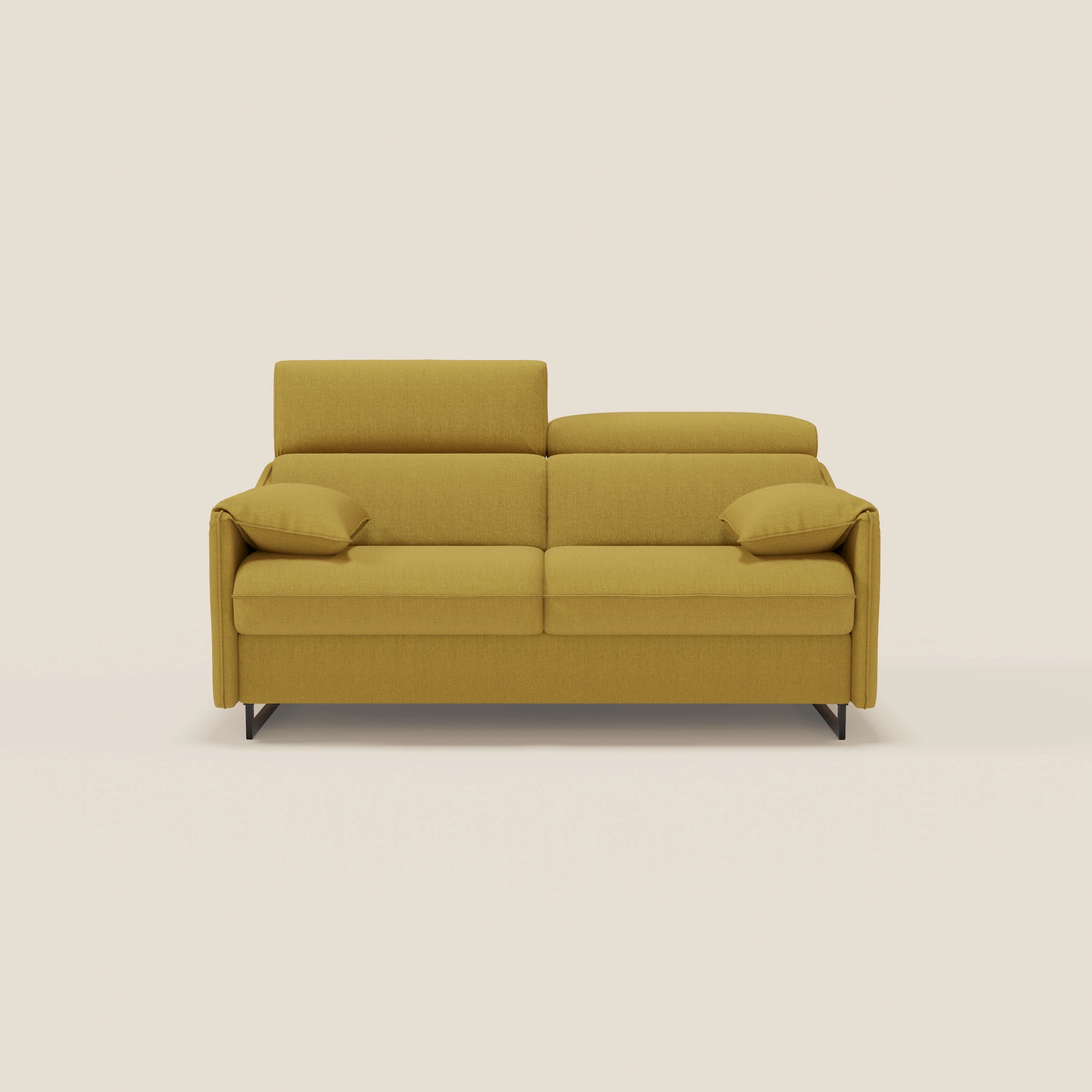 Violetta divano letto materasso H18 cm - poggiatesta reclinabili e braccioli mobili in tessuto impermeabile T13 - divani.store