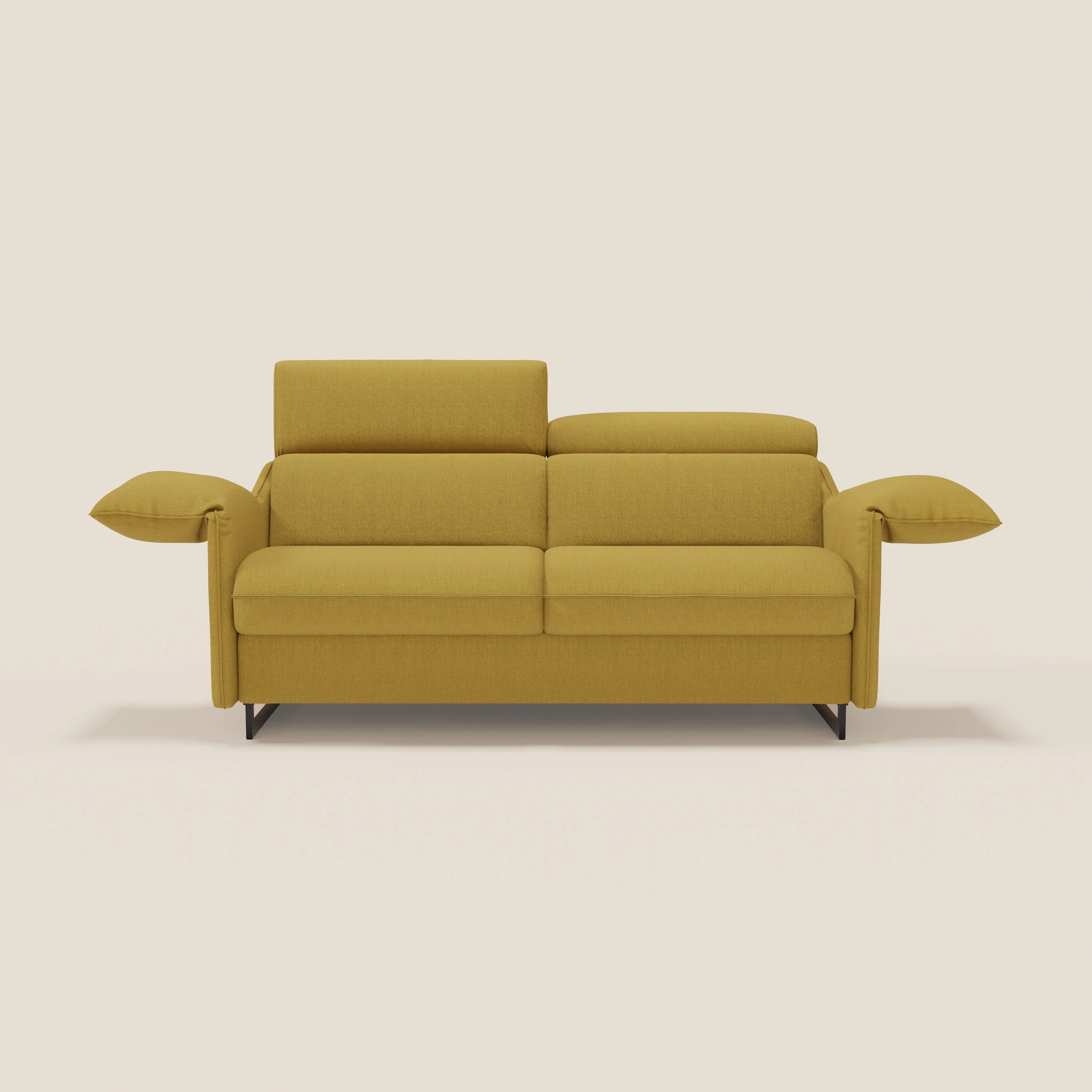 Violetta divano letto materasso H18 cm - poggiatesta reclinabili e braccioli mobili in tessuto impermeabile T13 - divani.store