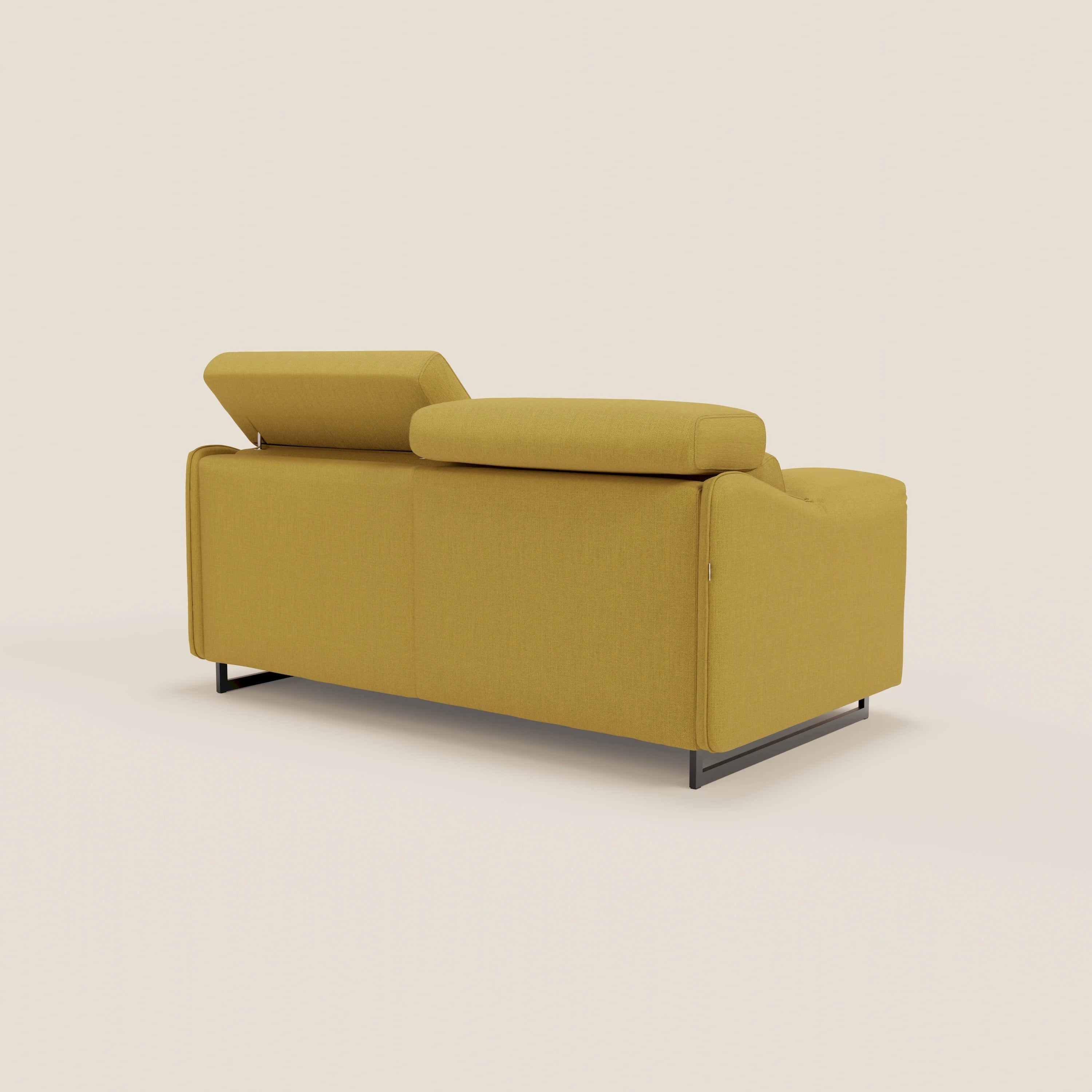 Violetta divano letto materasso H18 cm - poggiatesta reclinabili e braccioli mobili in tessuto impermeabile T13 - divani.store