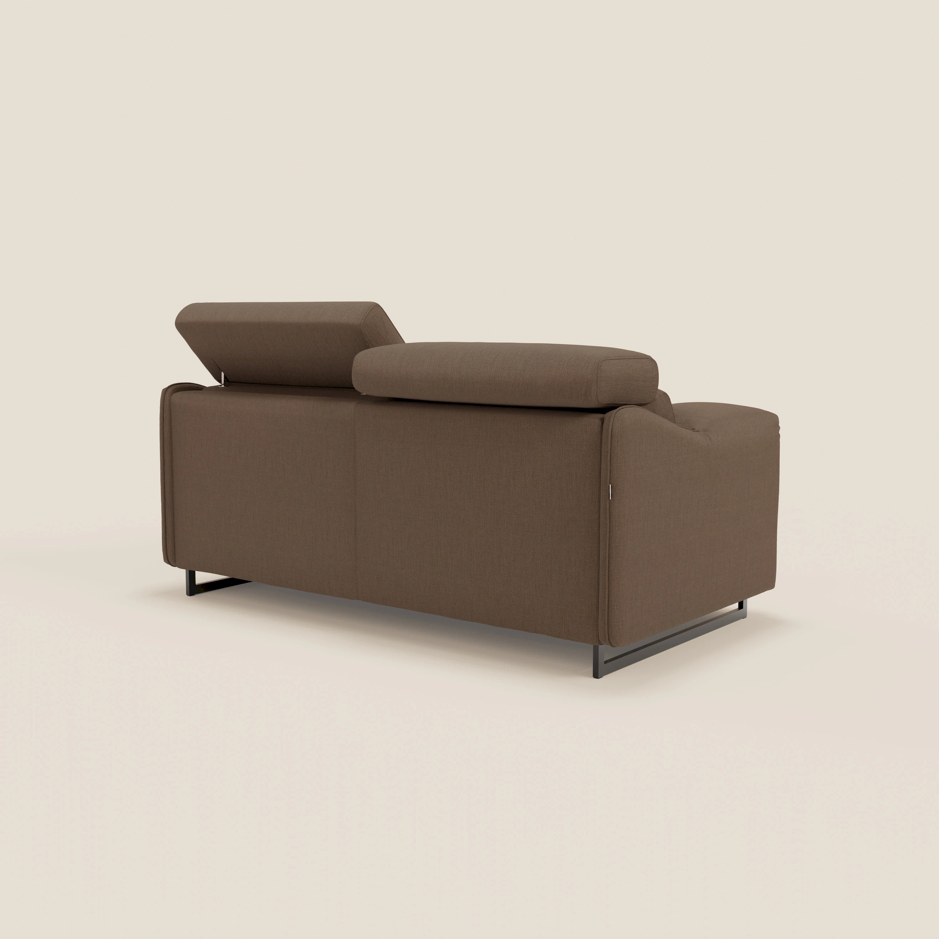 Violetta divano letto materasso H18 cm - poggiatesta reclinabili e braccioli mobili in tessuto impermeabile T13 - divani.store