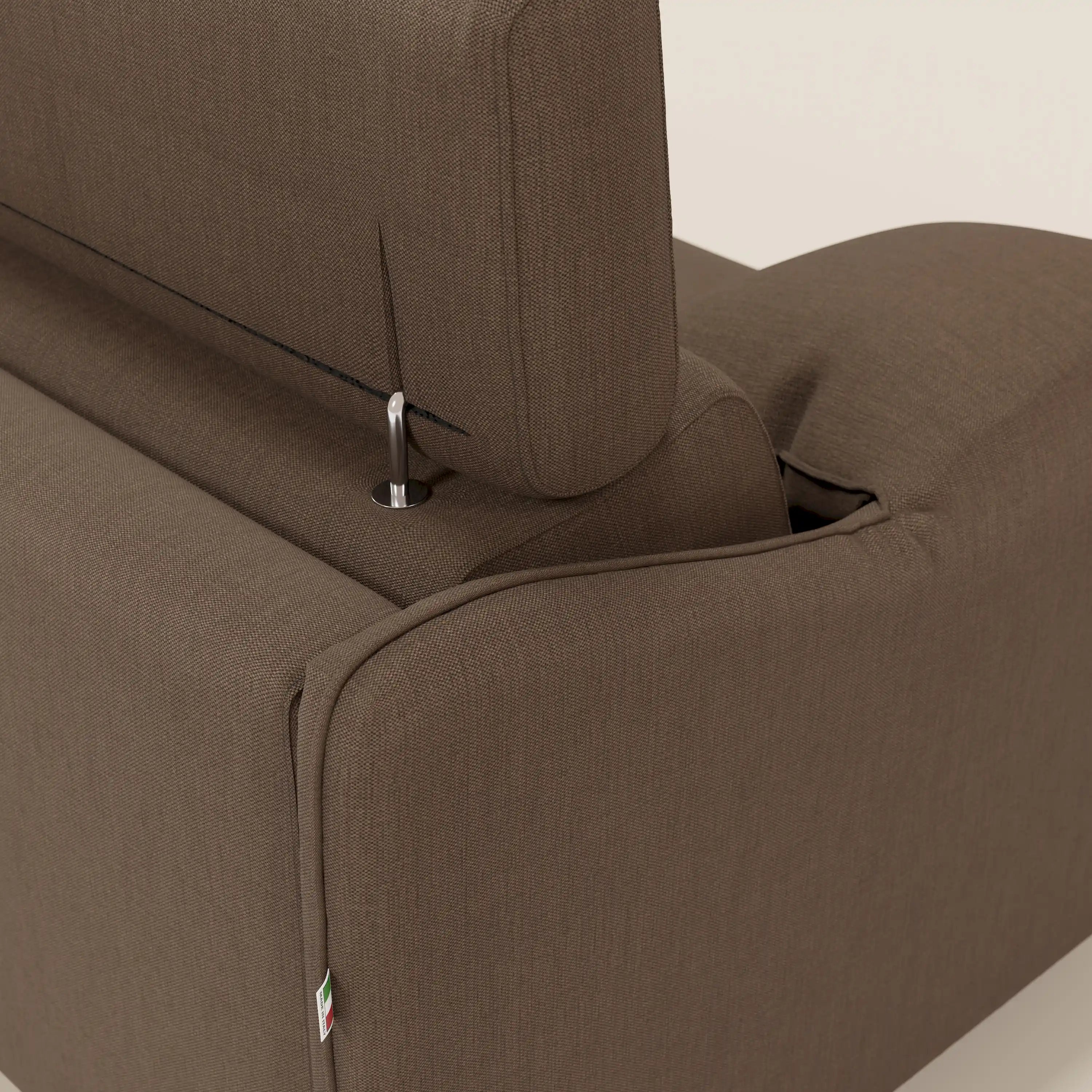 Violetta divano letto materasso H18 cm - poggiatesta reclinabili e braccioli mobili in tessuto impermeabile T13 - divani.store