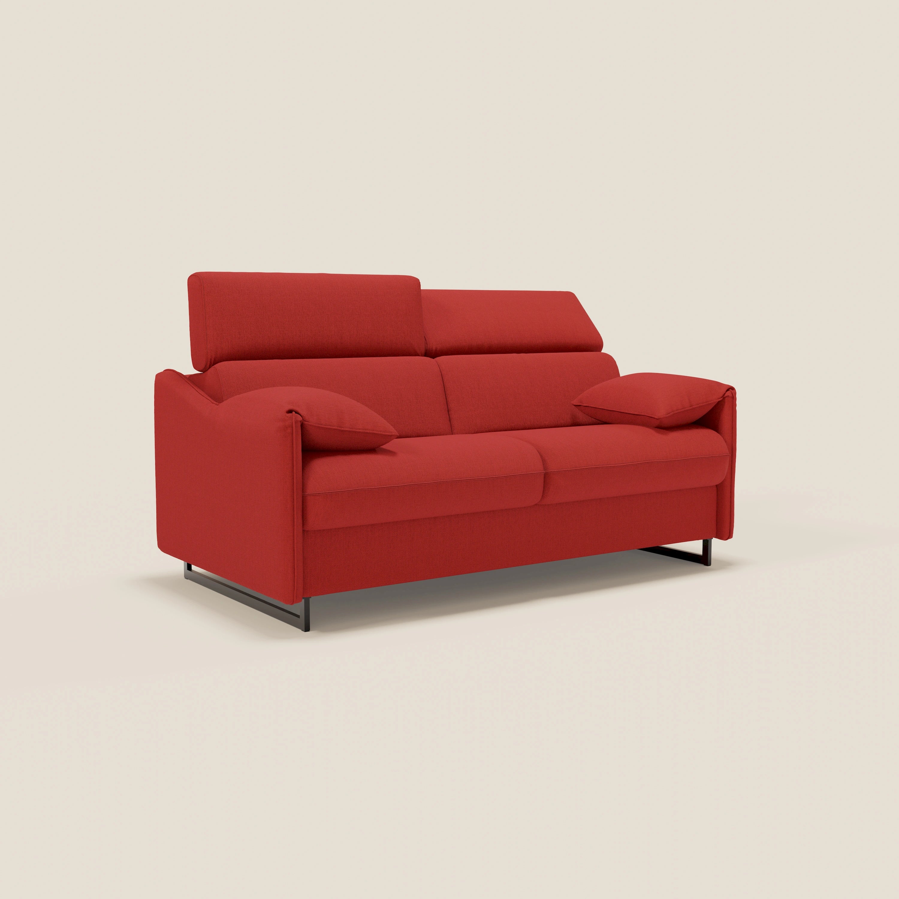 Violetta divano letto materasso H18 cm - poggiatesta reclinabili e braccioli mobili in tessuto impermeabile T13 - divani.store