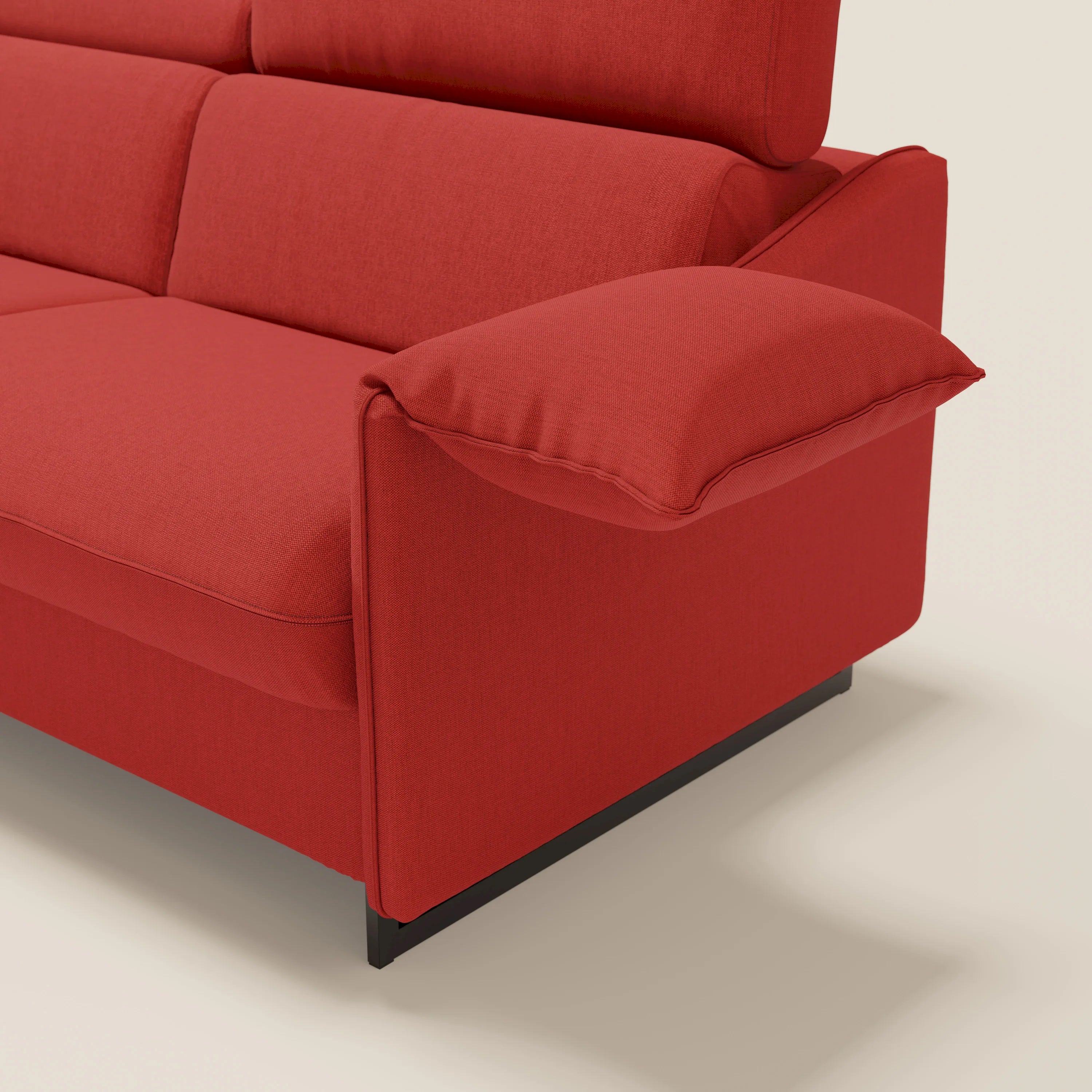 Violetta divano letto materasso H18 cm - poggiatesta reclinabili e braccioli mobili in tessuto impermeabile T13 - divani.store