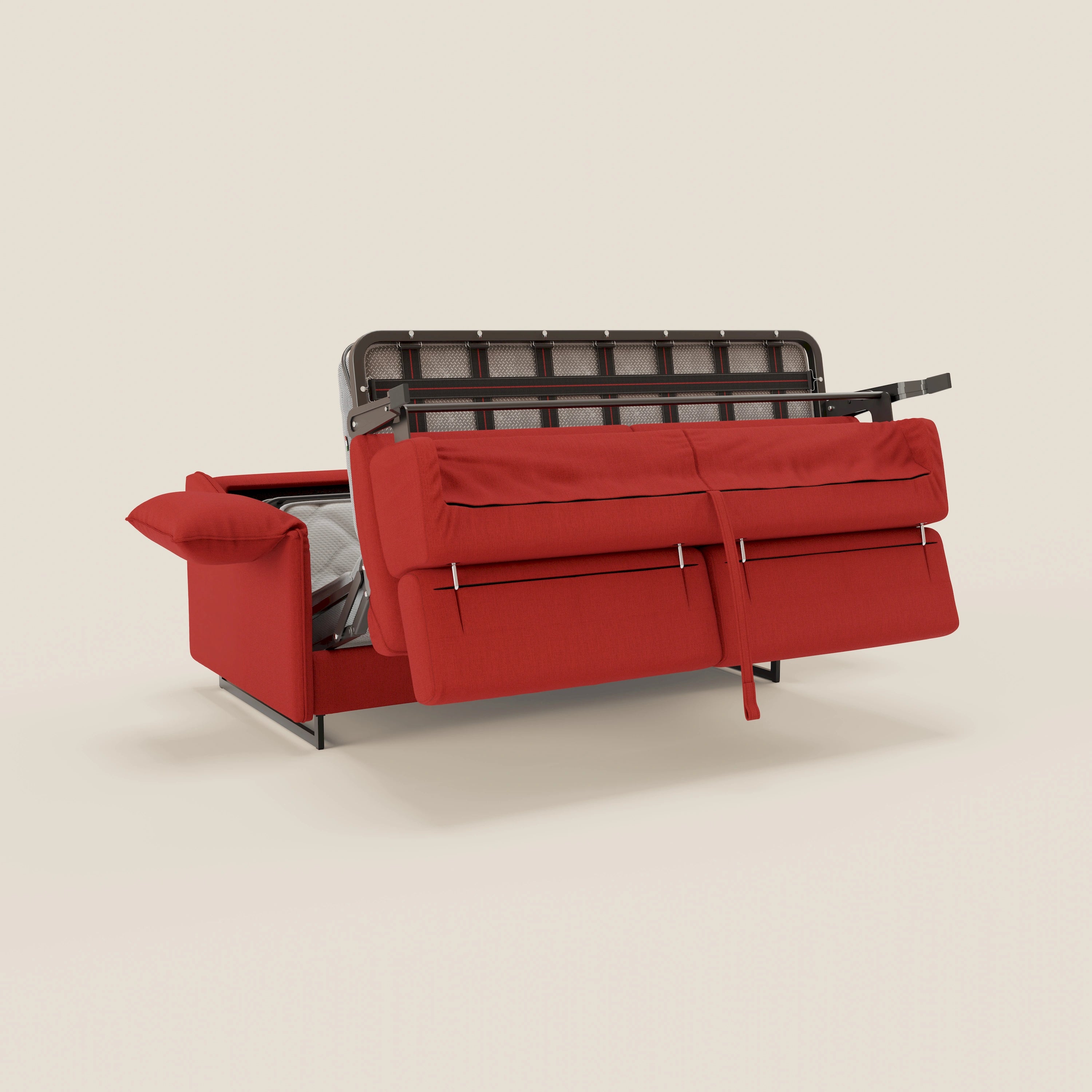 Violetta divano letto materasso H18 cm - poggiatesta reclinabili e braccioli mobili in tessuto impermeabile T13 - divani.store