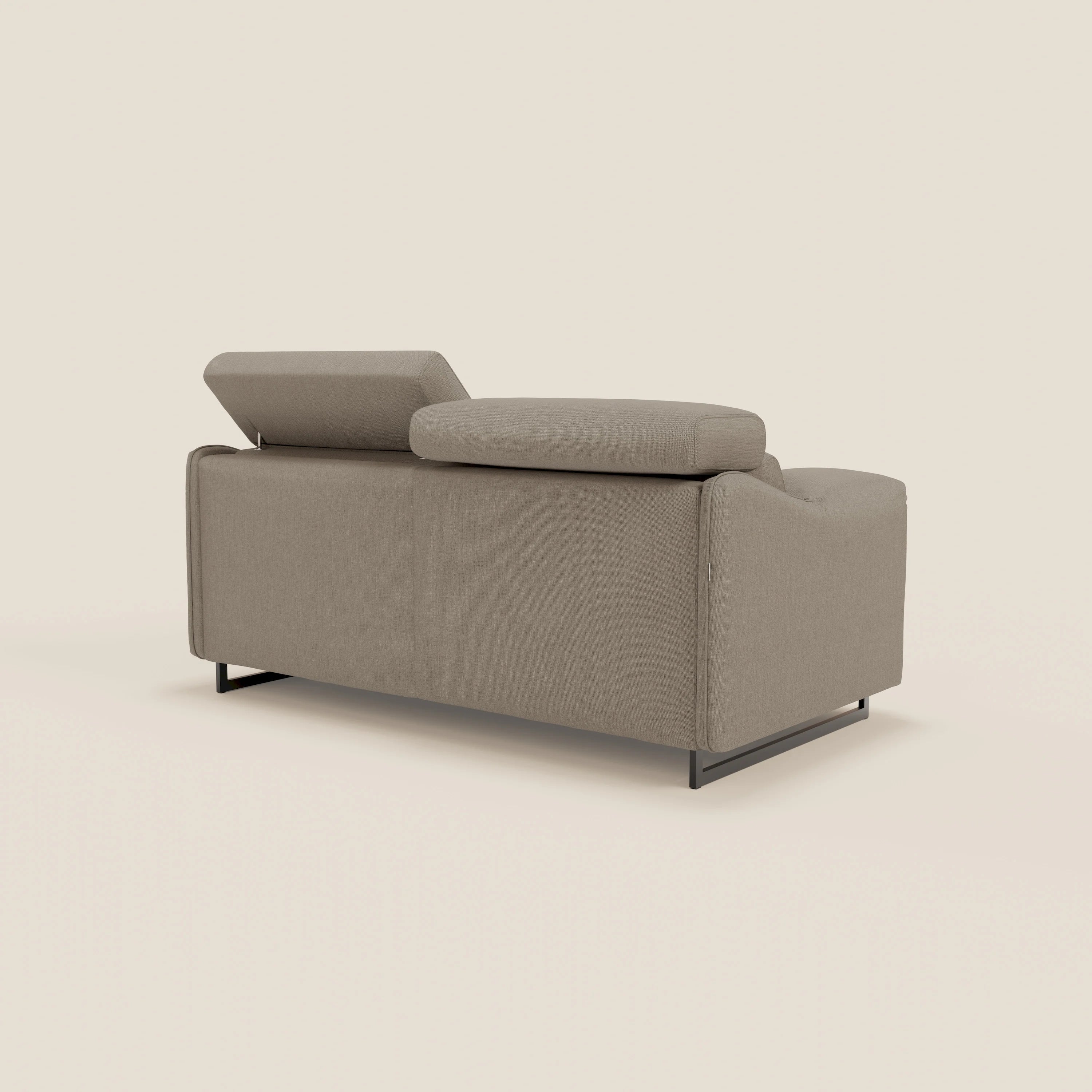 Violetta divano letto materasso H18 cm - poggiatesta reclinabili e braccioli mobili in tessuto impermeabile T13 - divani.store