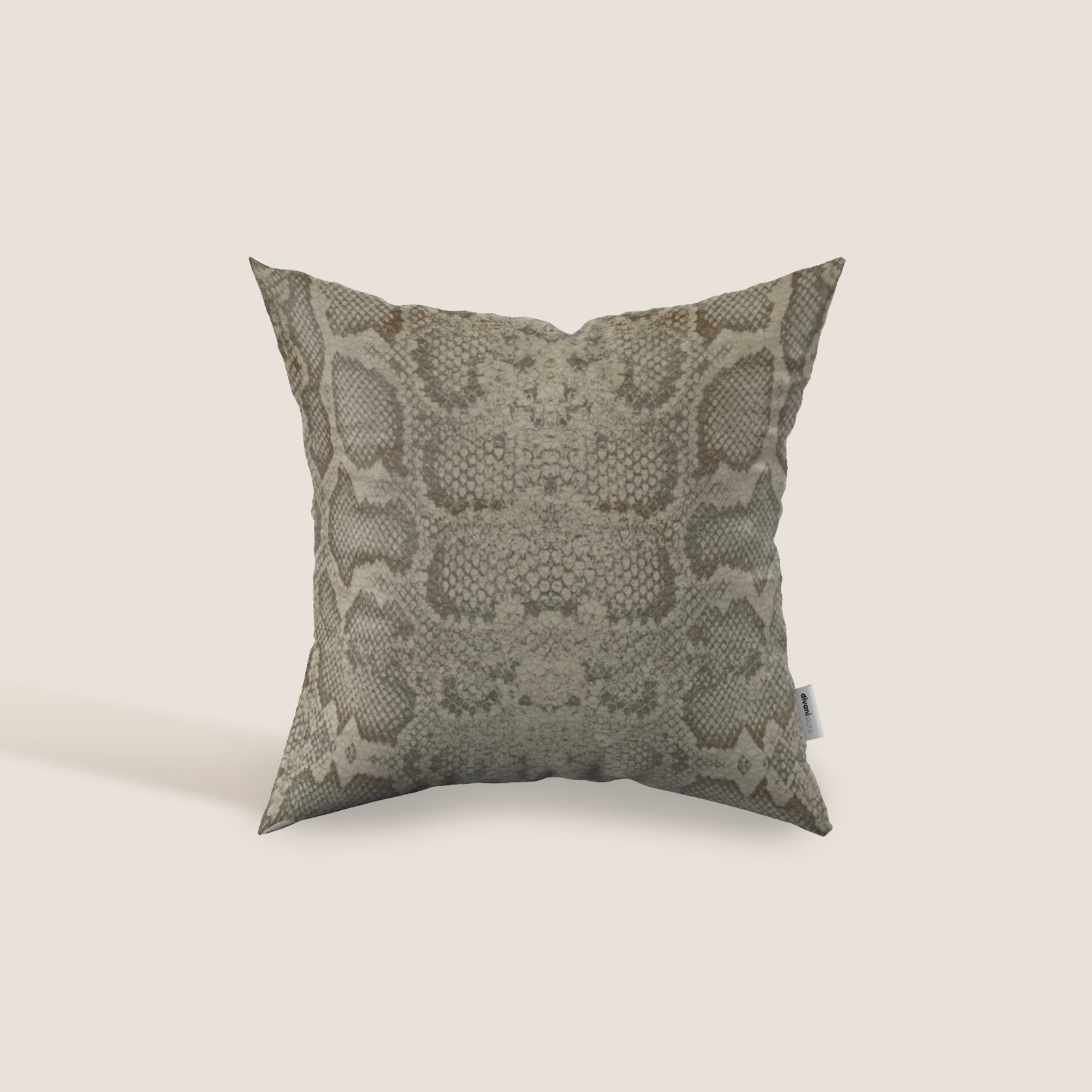 Wild cuscino in collezione Wild in microfibra impermeabile serpente grigio - divani.store