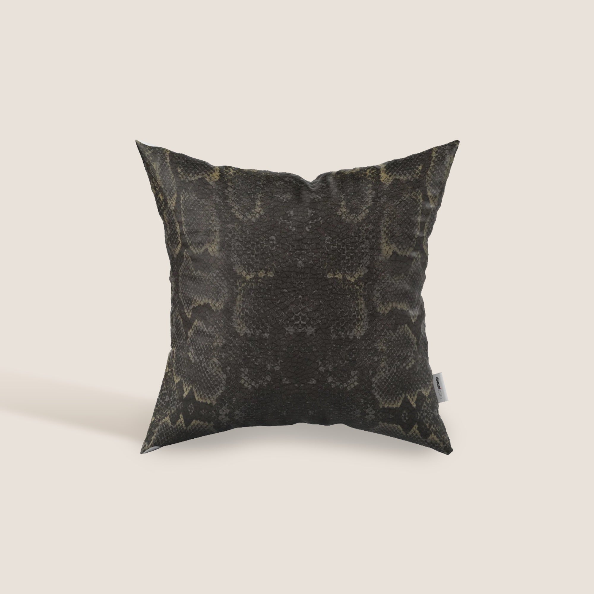 Wild cuscino in collezione Wild in microfibra impermeabile serpente nero - divani.store