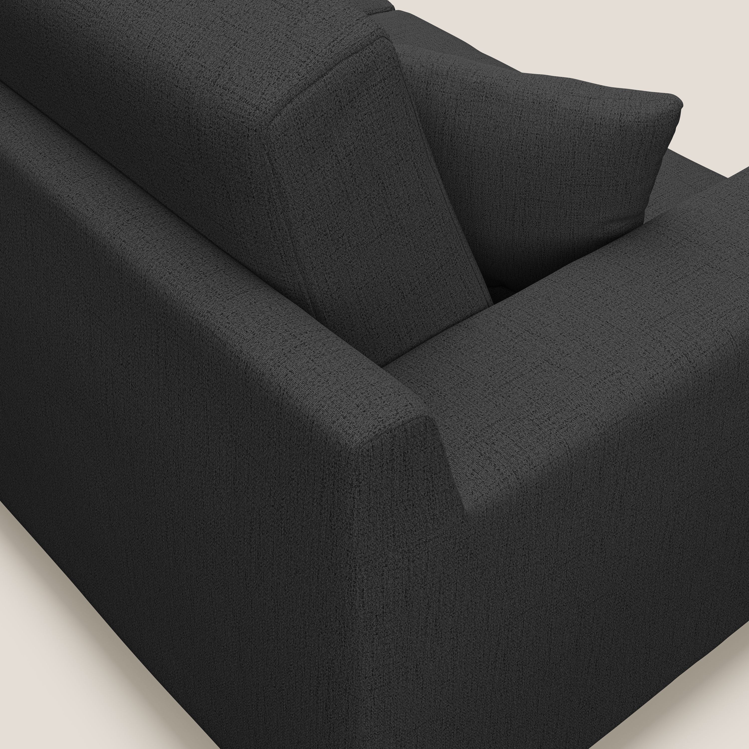 Michael Divano in tessuto impermeabile antimacchia T03 antracite - divani.store