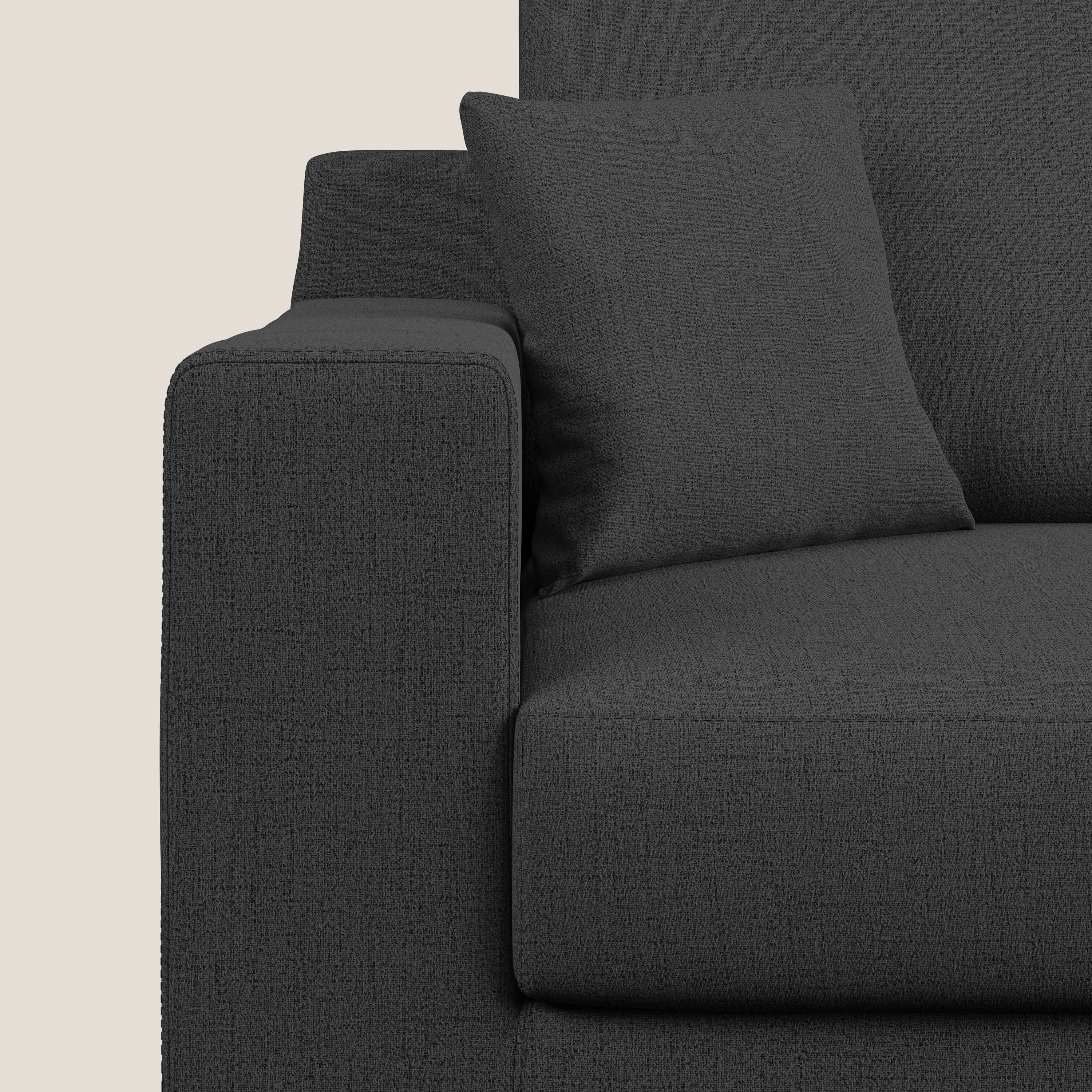 Michael Divano in tessuto impermeabile antimacchia T03 antracite - divani.store