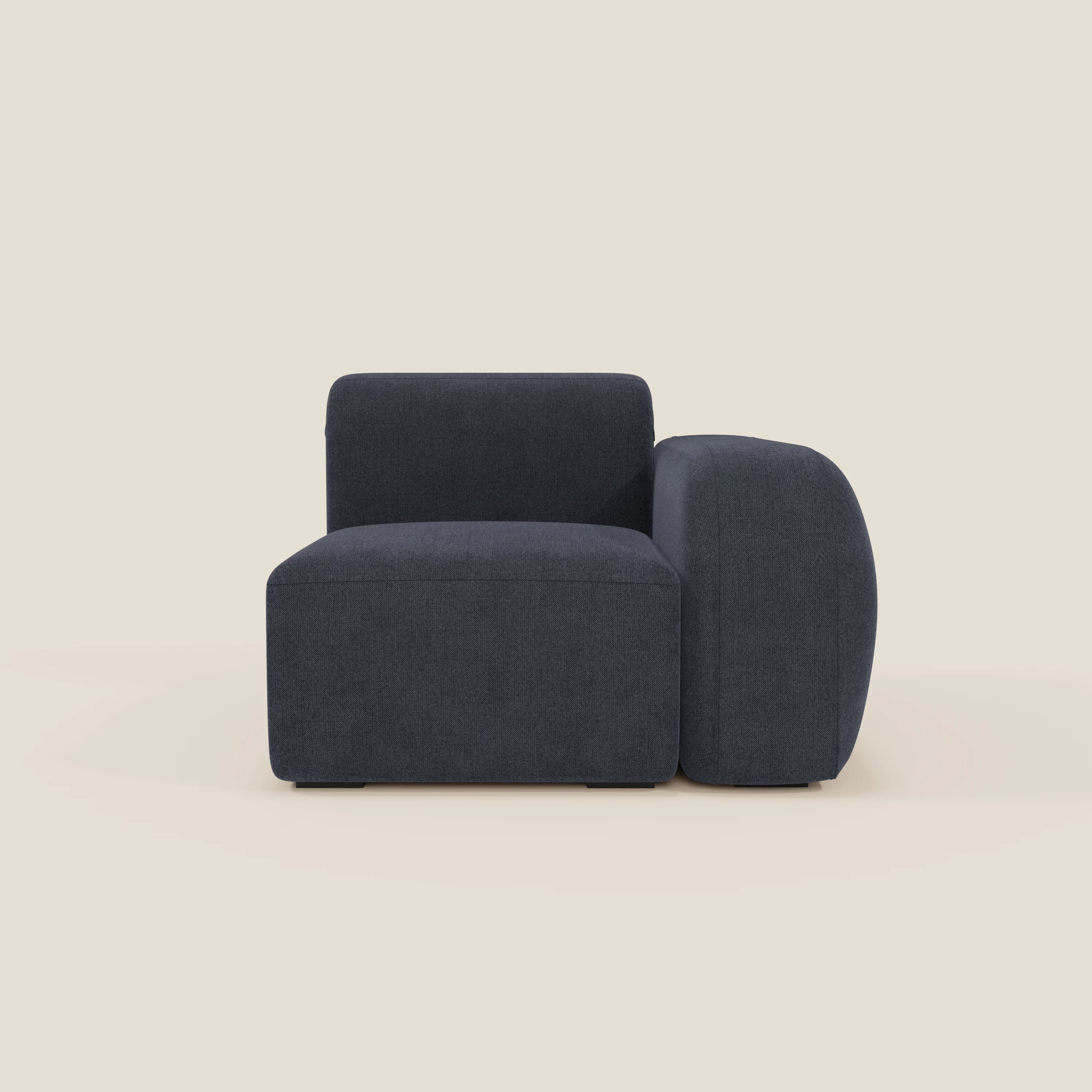 BonBon Endmodul 105 cm links oder rechts – abwaschbarer Stoff T23 schieferblau