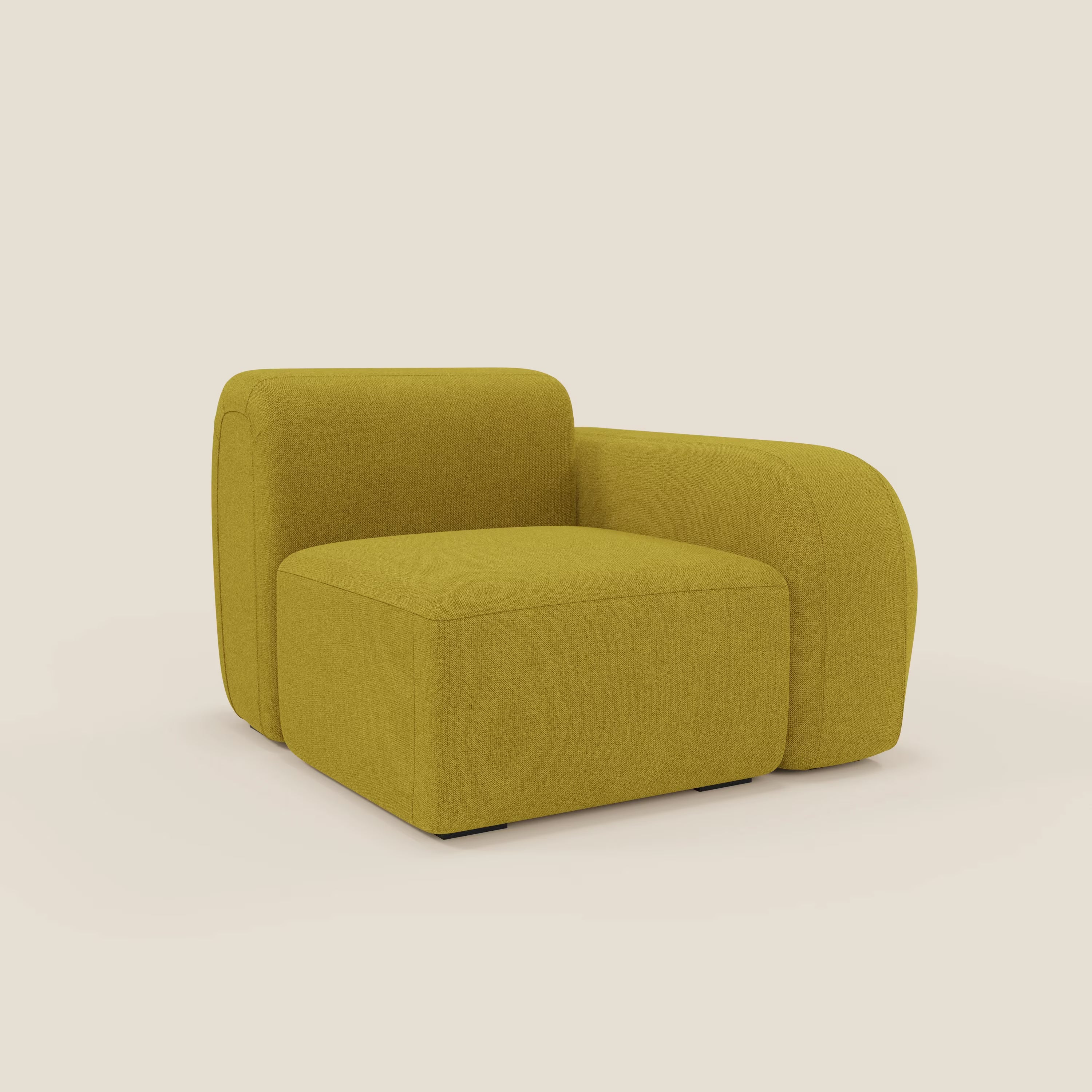 BonBon Endmodul 105 cm links oder rechts – abwaschbarer Stoff T23 sonnengelb