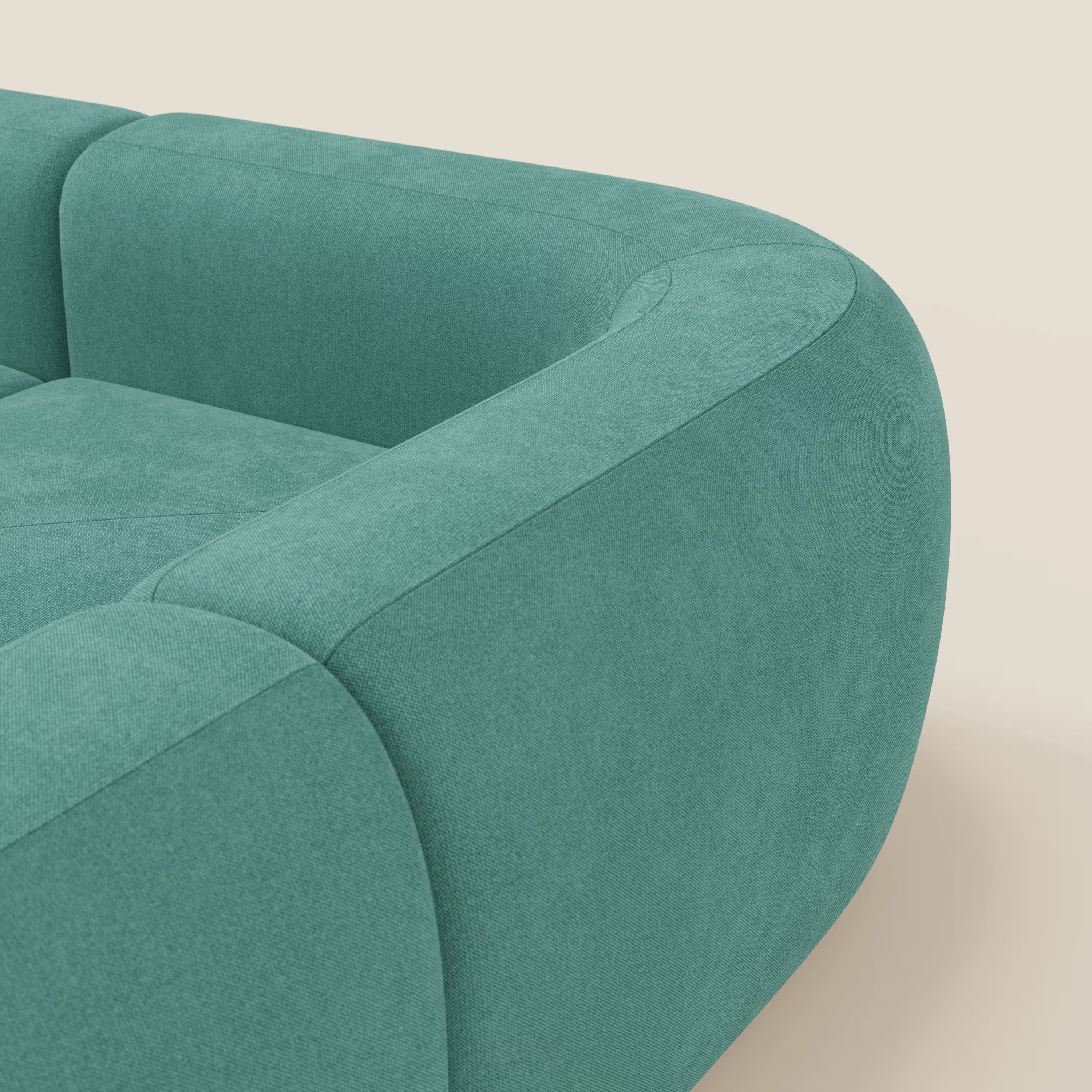 BonBon Ecksofa, modular und kombinierbar – abwaschbarer Stoff T23 aquamarin