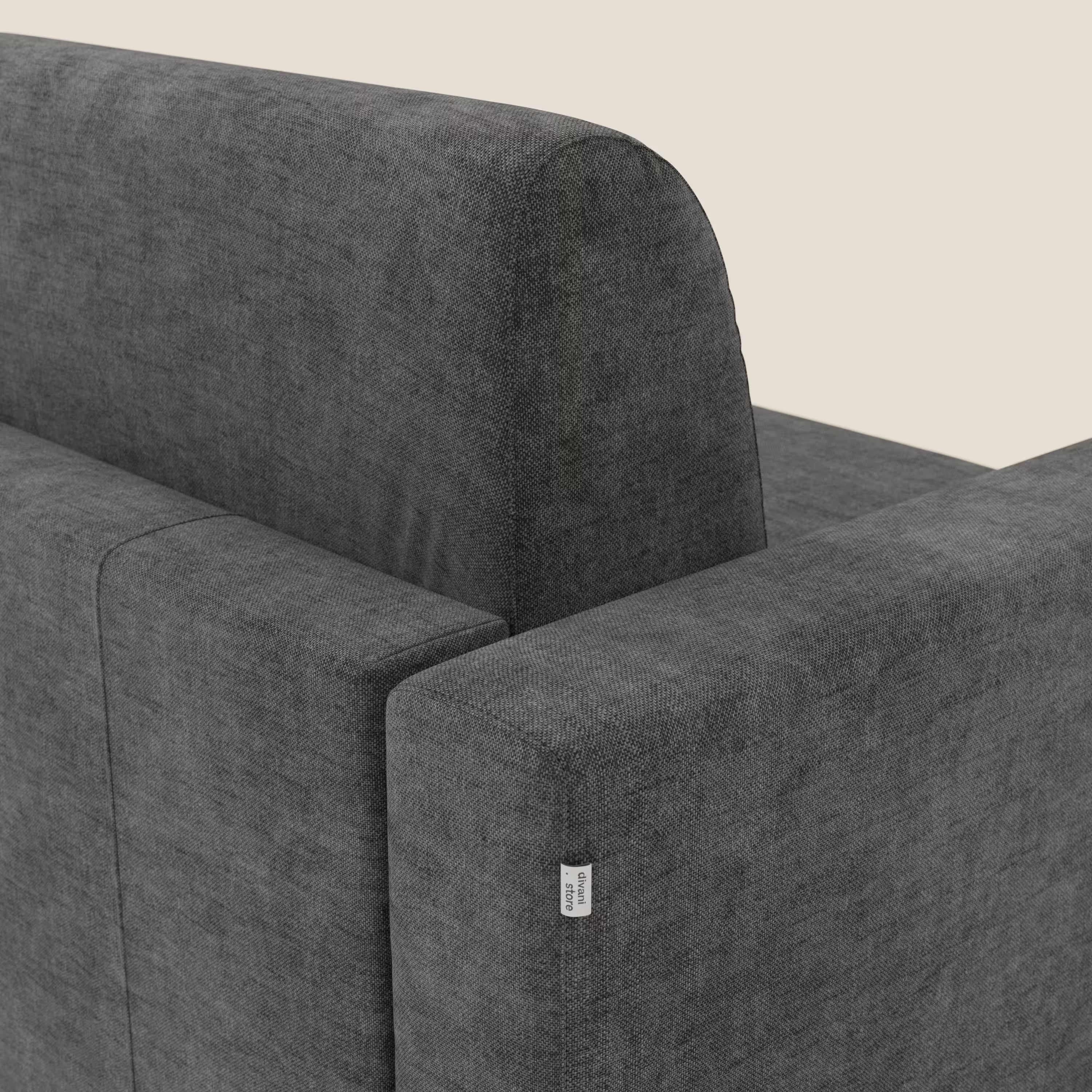 Diomede Schlafsofa aus pflegeleichtem Samt mit abnehmbarem Bezug – modernes Design und Komfort in T35 anthrazit