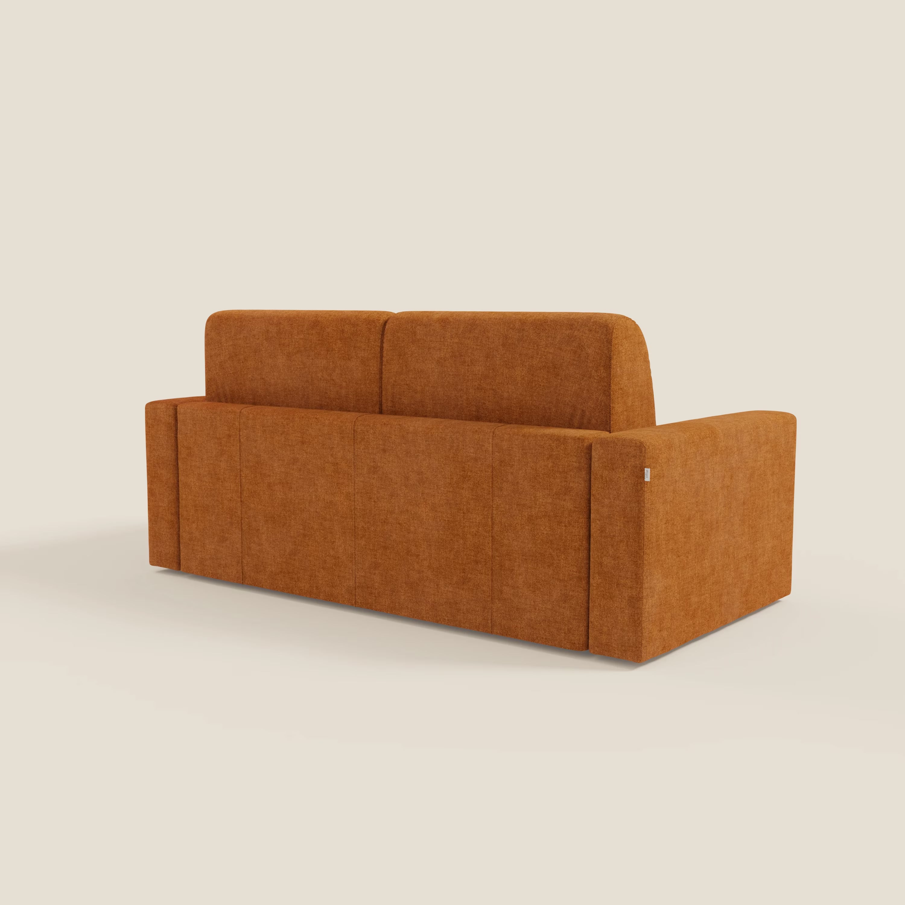 Diomede Schlafsofa aus pflegeleichtem Samt mit abnehmbarem Bezug – modernes Design und Komfort in T35 orange