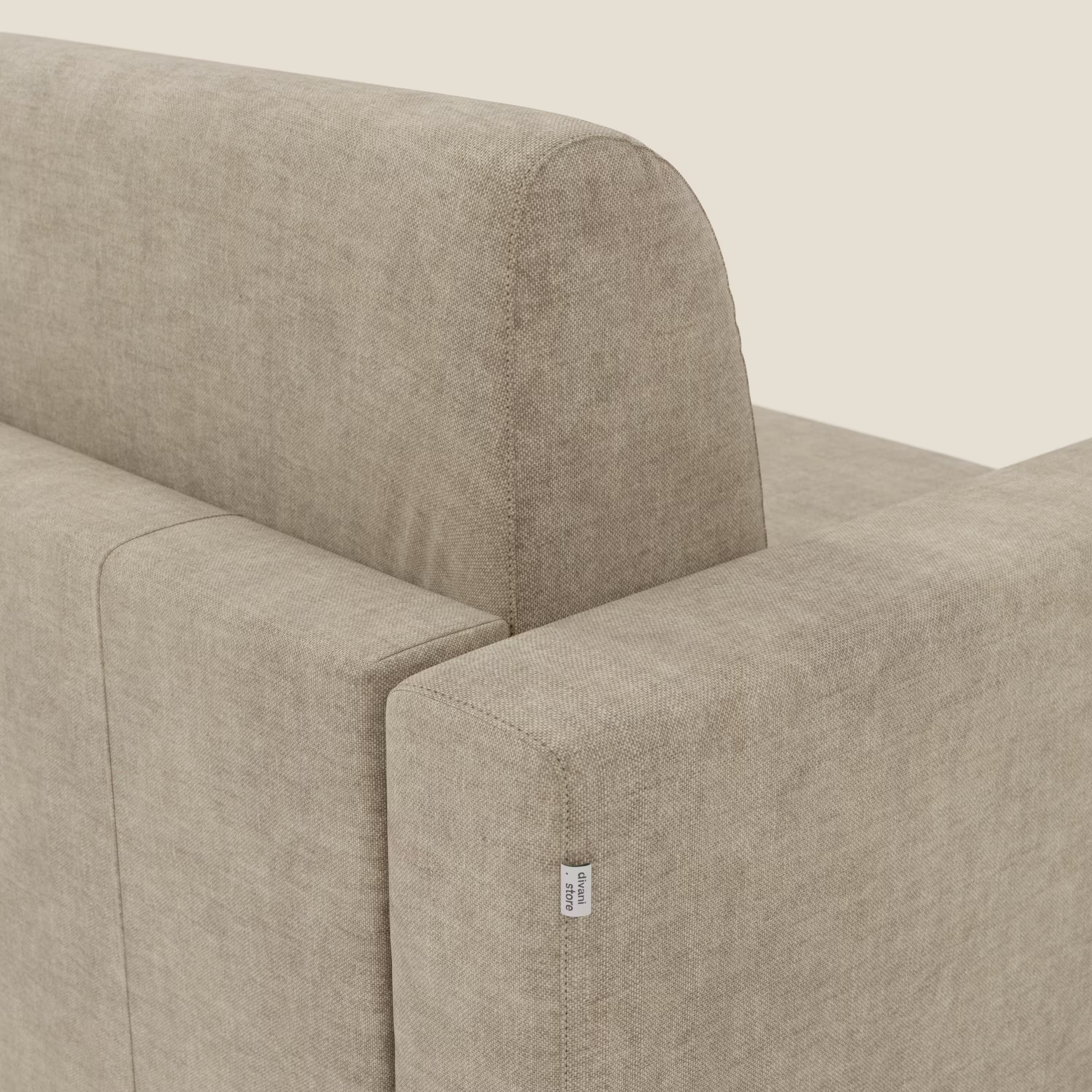 Diomede Schlafsofa aus pflegeleichtem Samt mit abnehmbarem Bezug – modernes Design und Komfort in T35 beige