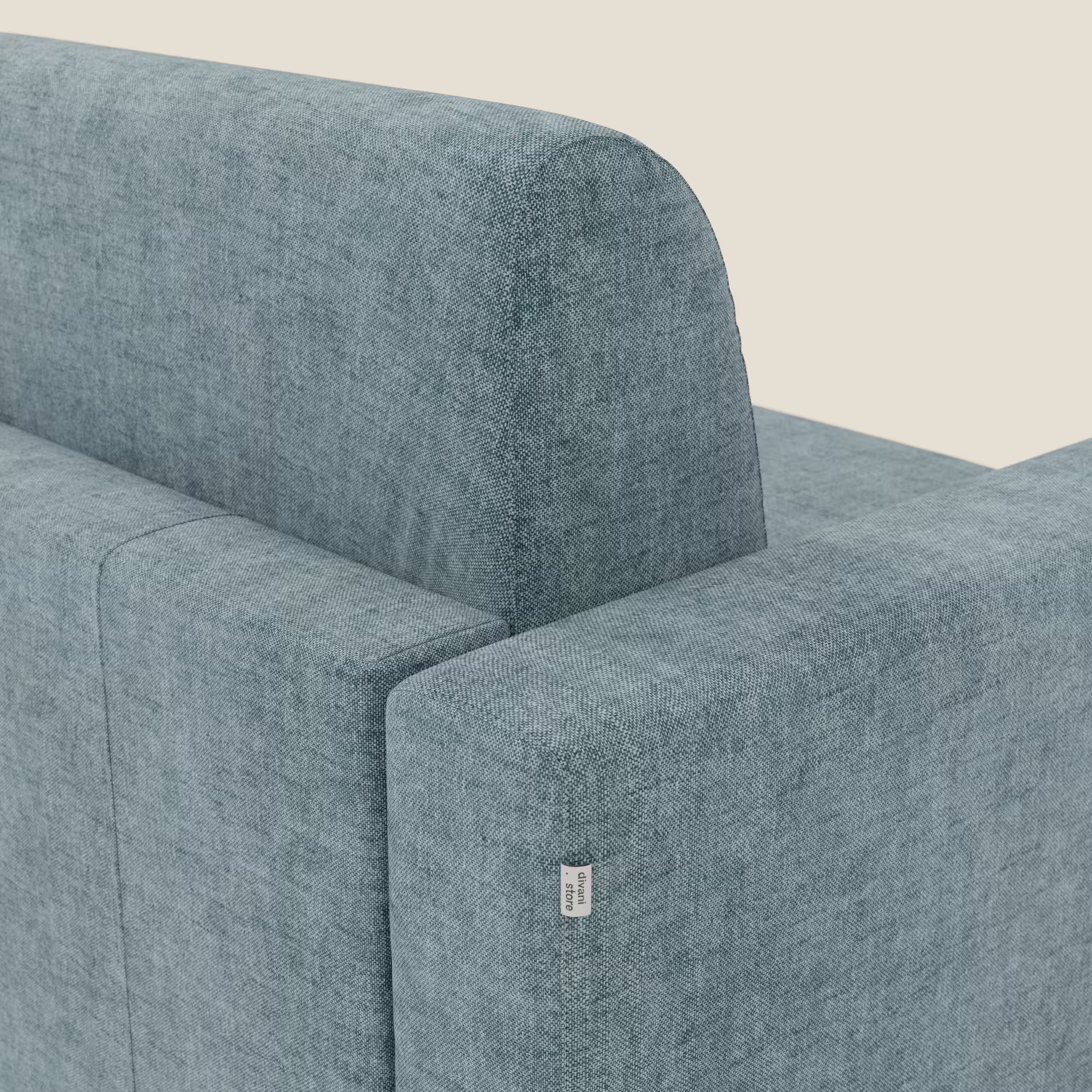 Diomede Schlafsofa aus pflegeleichtem Samt mit abnehmbarem Bezug – modernes Design und Komfort in T35 baby blau