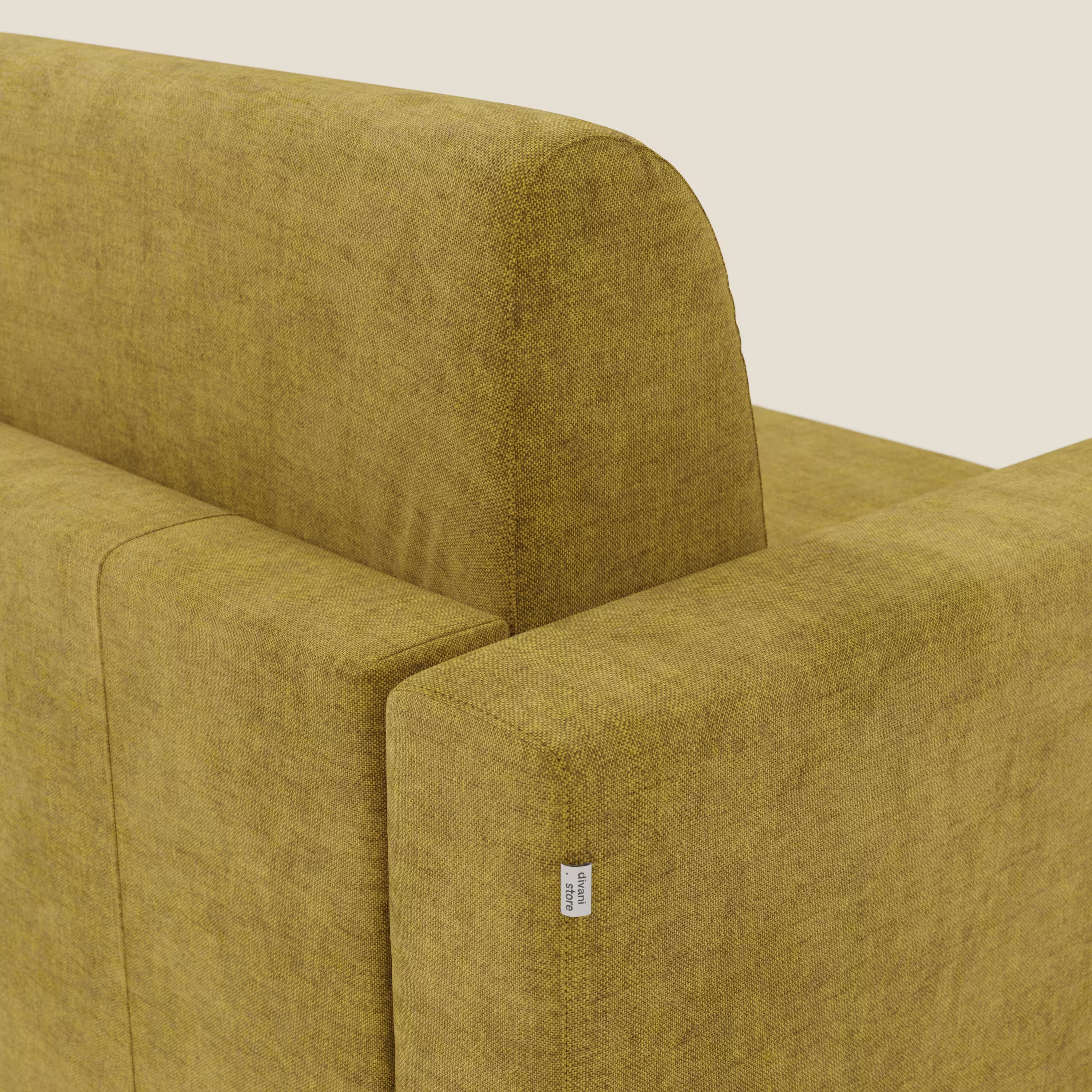 Diomede Schlafsofa aus pflegeleichtem Samt mit abnehmbarem Bezug – modernes Design und Komfort in T35 gelb