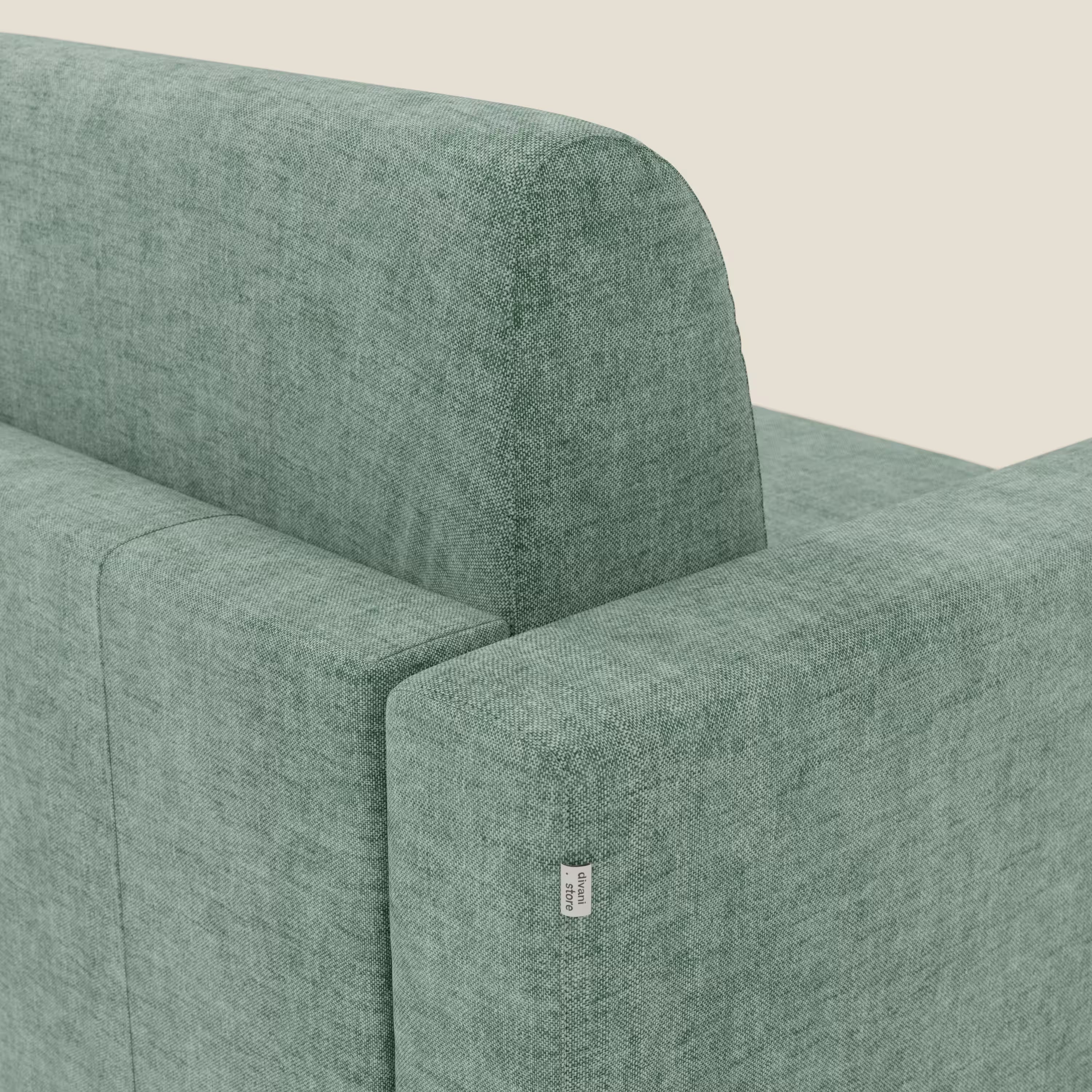 Diomede Schlafsofa aus pflegeleichtem Samt mit abnehmbarem Bezug – modernes Design und Komfort in T35 aquamarin