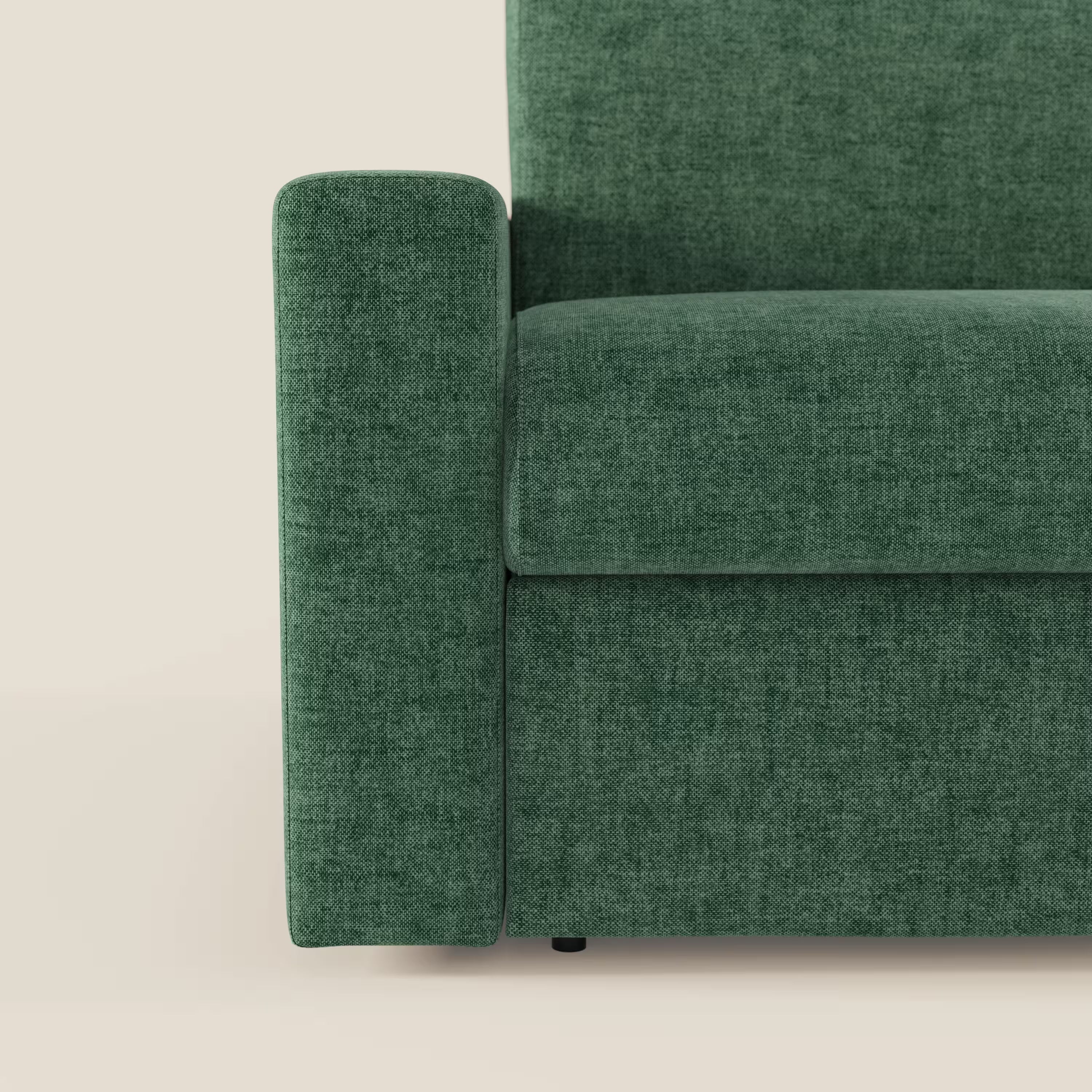 Diomede Schlafsofa aus pflegeleichtem Samt mit abnehmbarem Bezug – modernes Design und Komfort in T35 grün