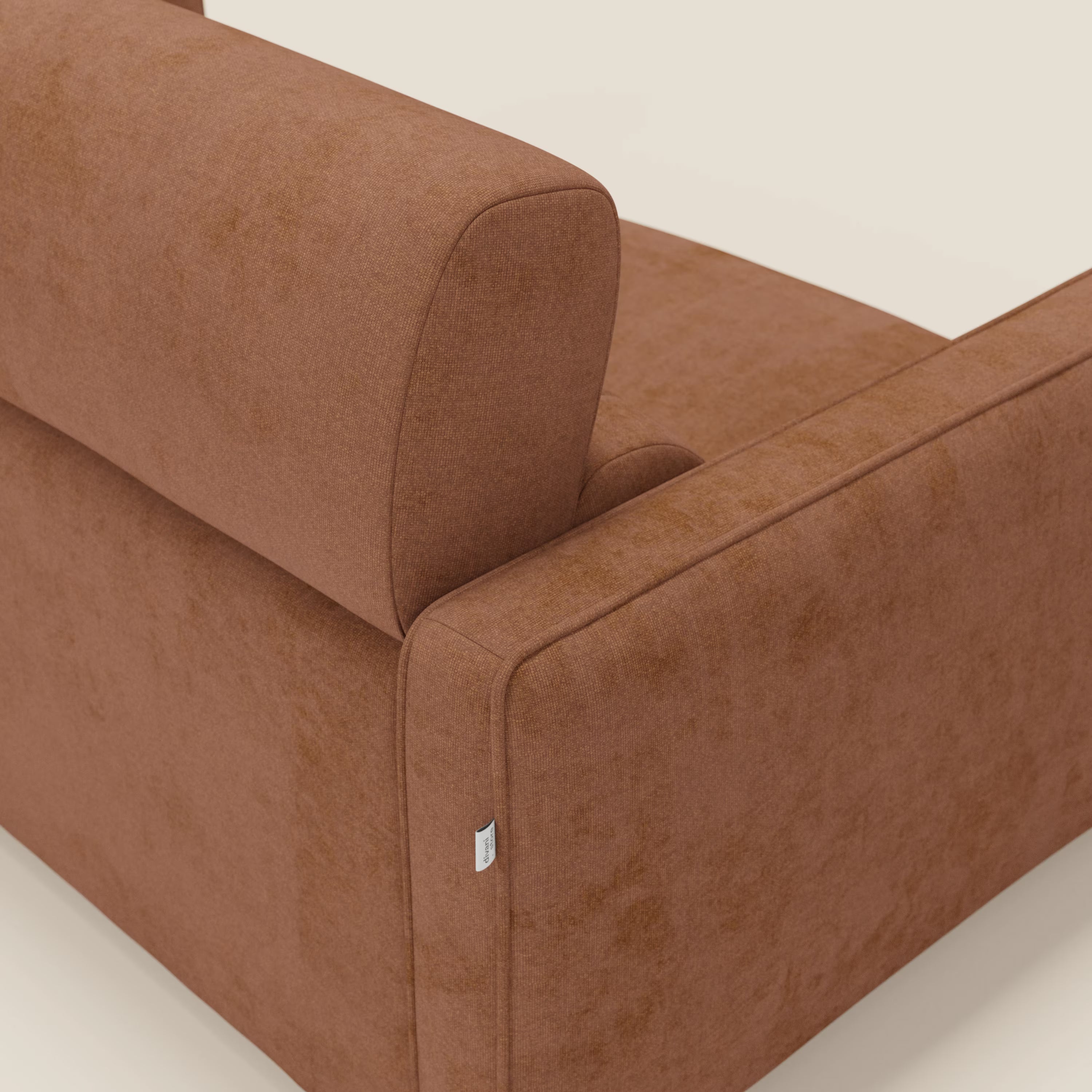 Nivon Modernes Schlafsofa mit Kopfstütze aus abwaschbarem Stoff T25 orange