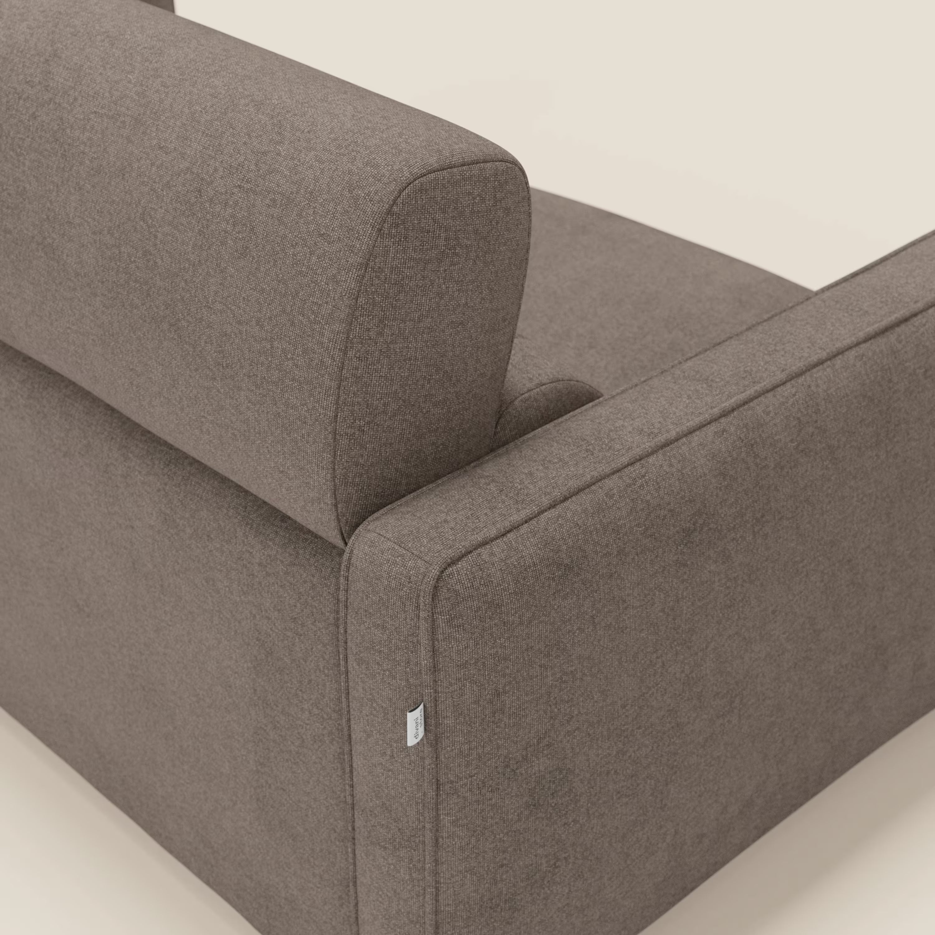 Nivon Modernes Schlafsofa mit Kopfstütze aus abwaschbarem Stoff T25 braun