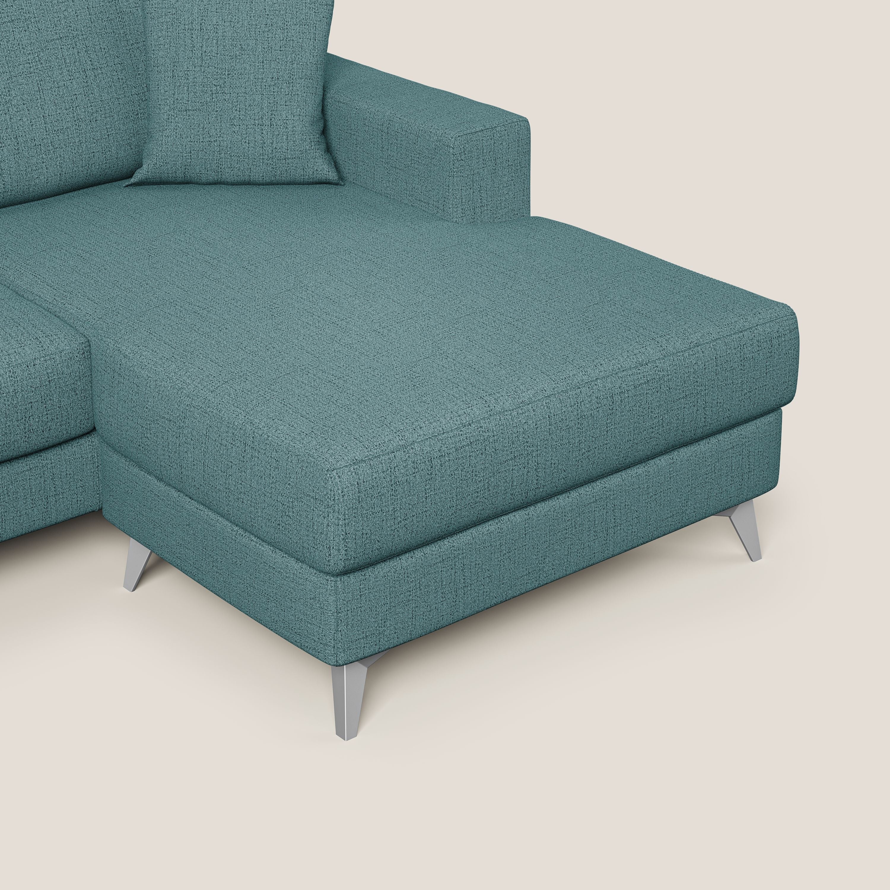 Michael Divano angolare REVERSIBILE in tessuto impermeabile T03 azzurro - divani.store