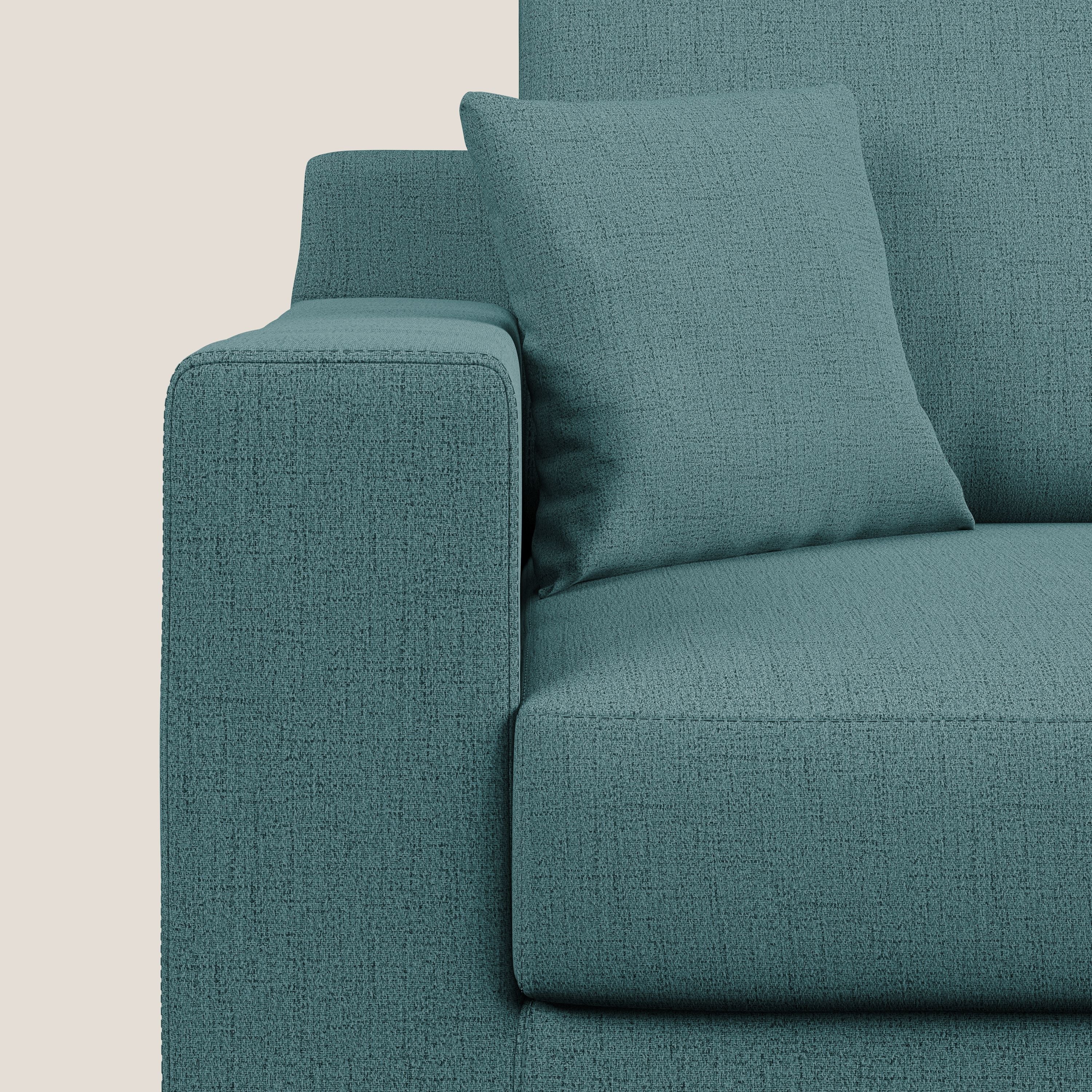 Michael Divano in tessuto impermeabile antimacchia T03 azzurro - divani.store