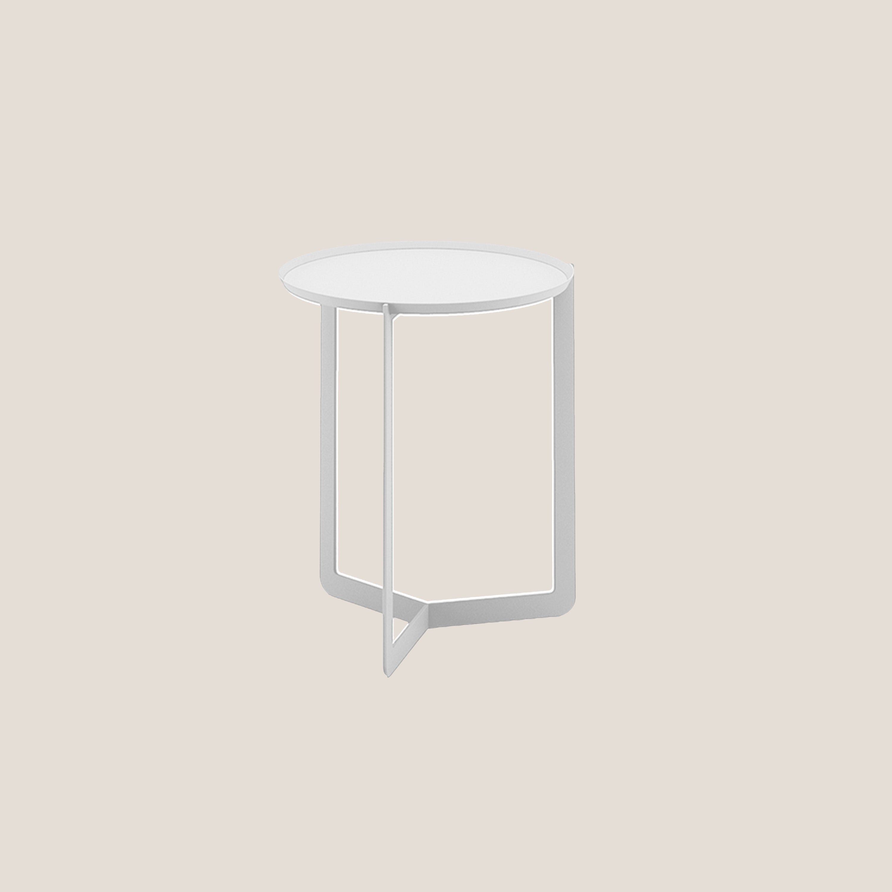 Round tavolino rotondo da salotto in metallo h46 cm blu navy - divani.store