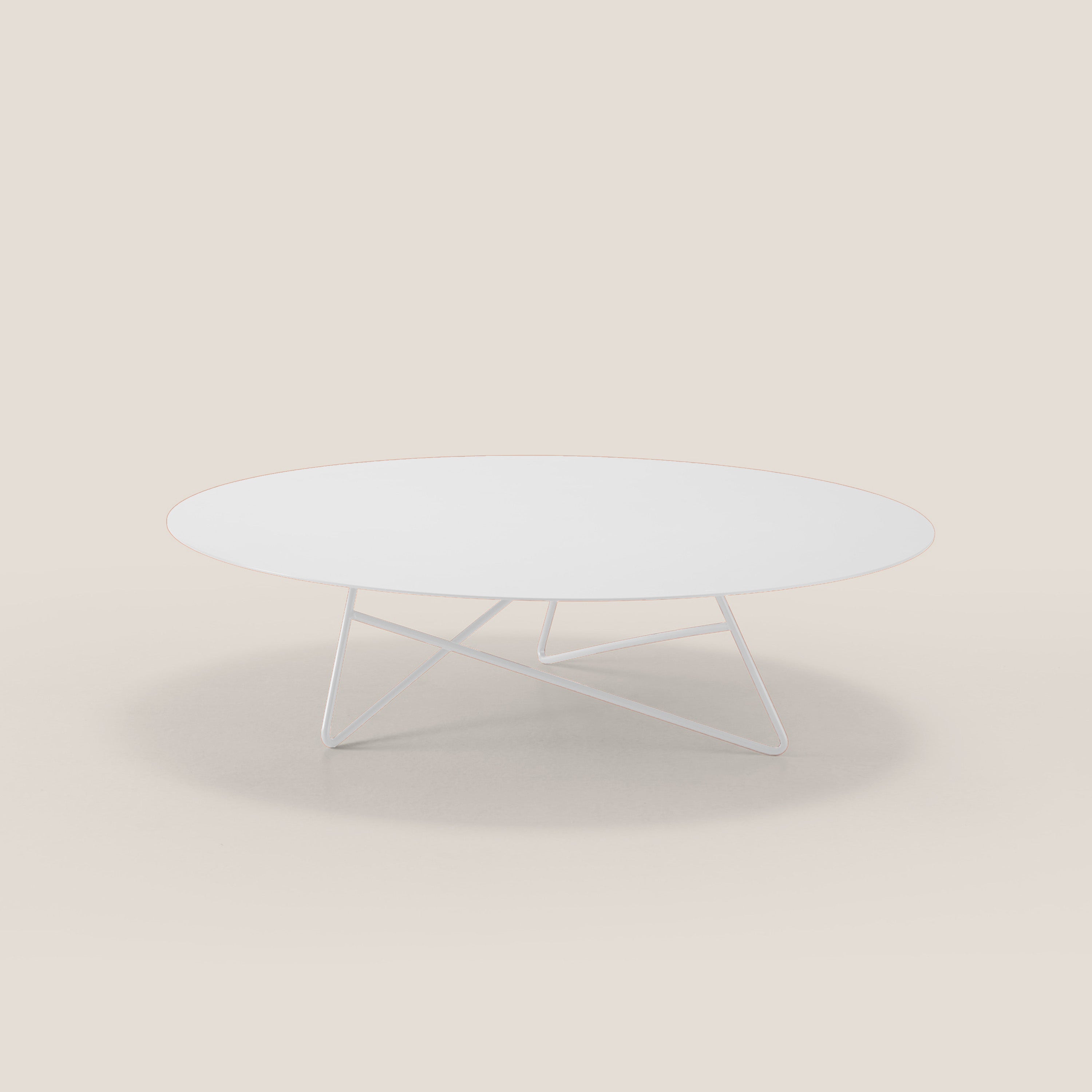 Ermione tavolino basso rotondo da salotto in metallo h25 - divani.store