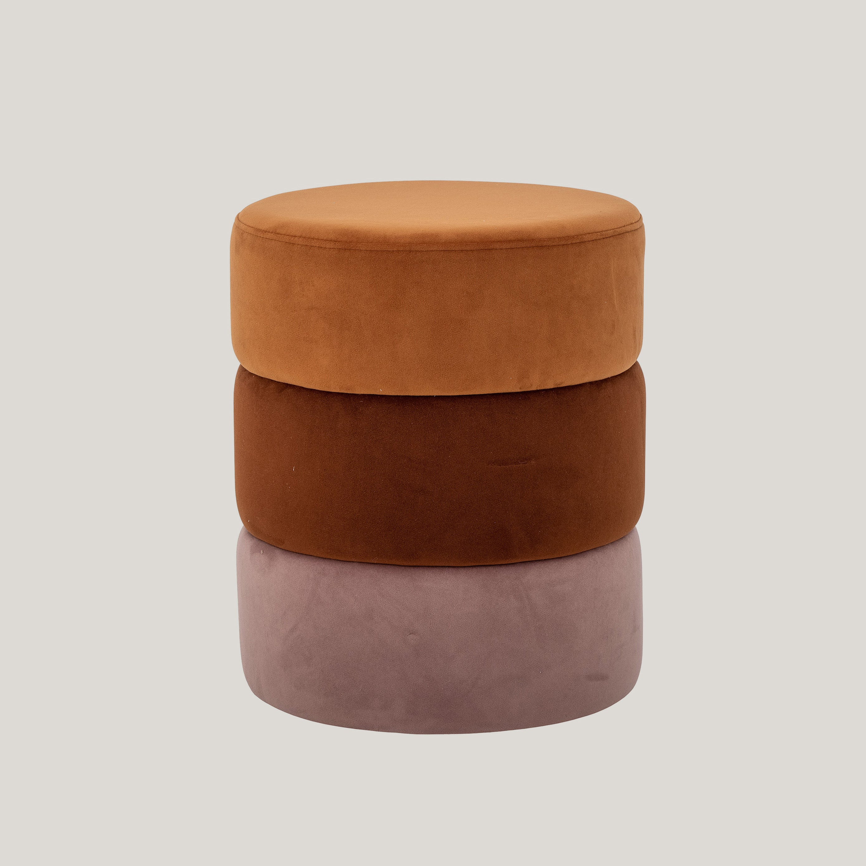 Bilbao pouf tavolino multicolore cilindrico in velluto - divani.store