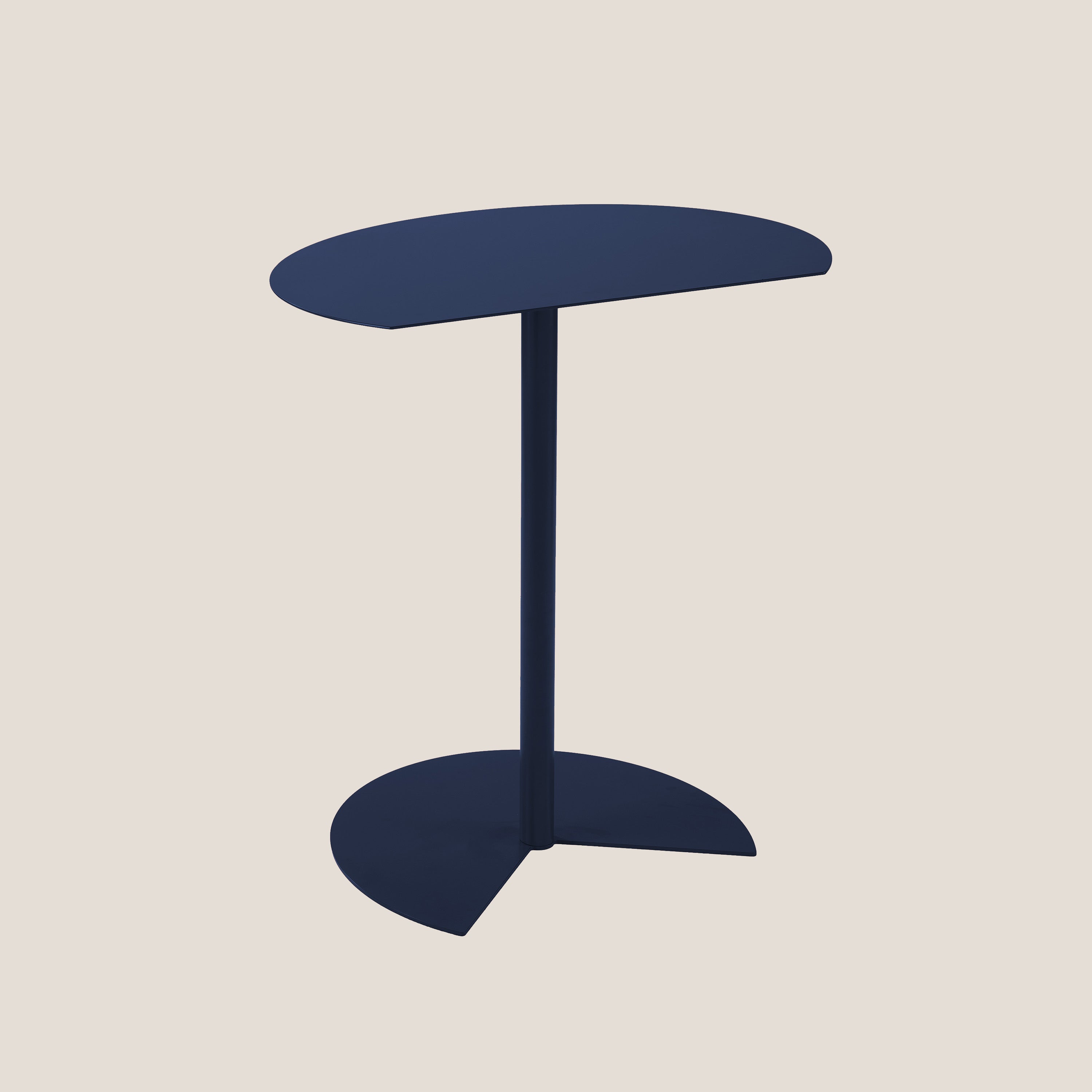 Way tavolino ALTO semirotondo da soggiorno ed esterno blu navy - divani.store