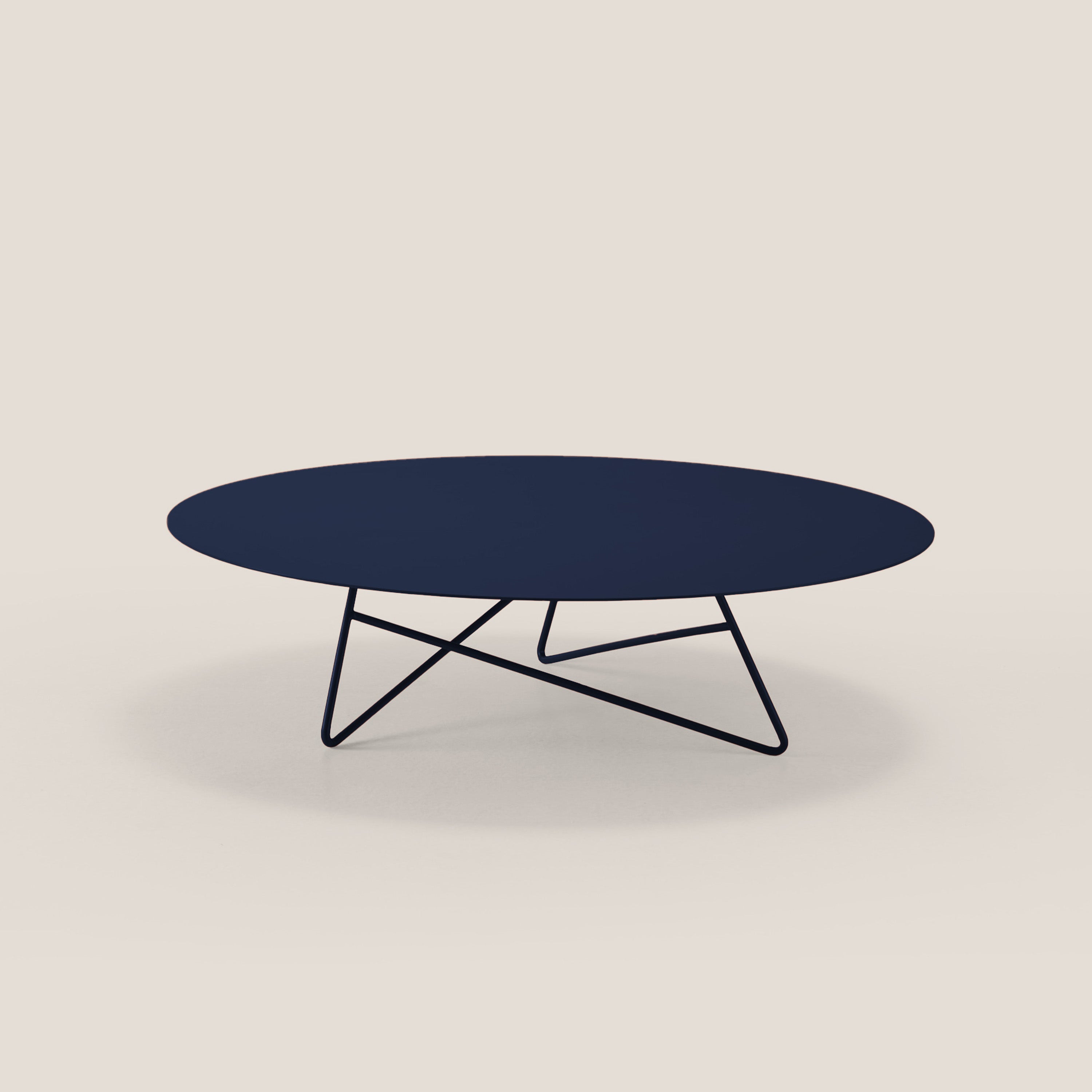 Ermione tavolino basso rotondo da salotto in metallo h25 - divani.store