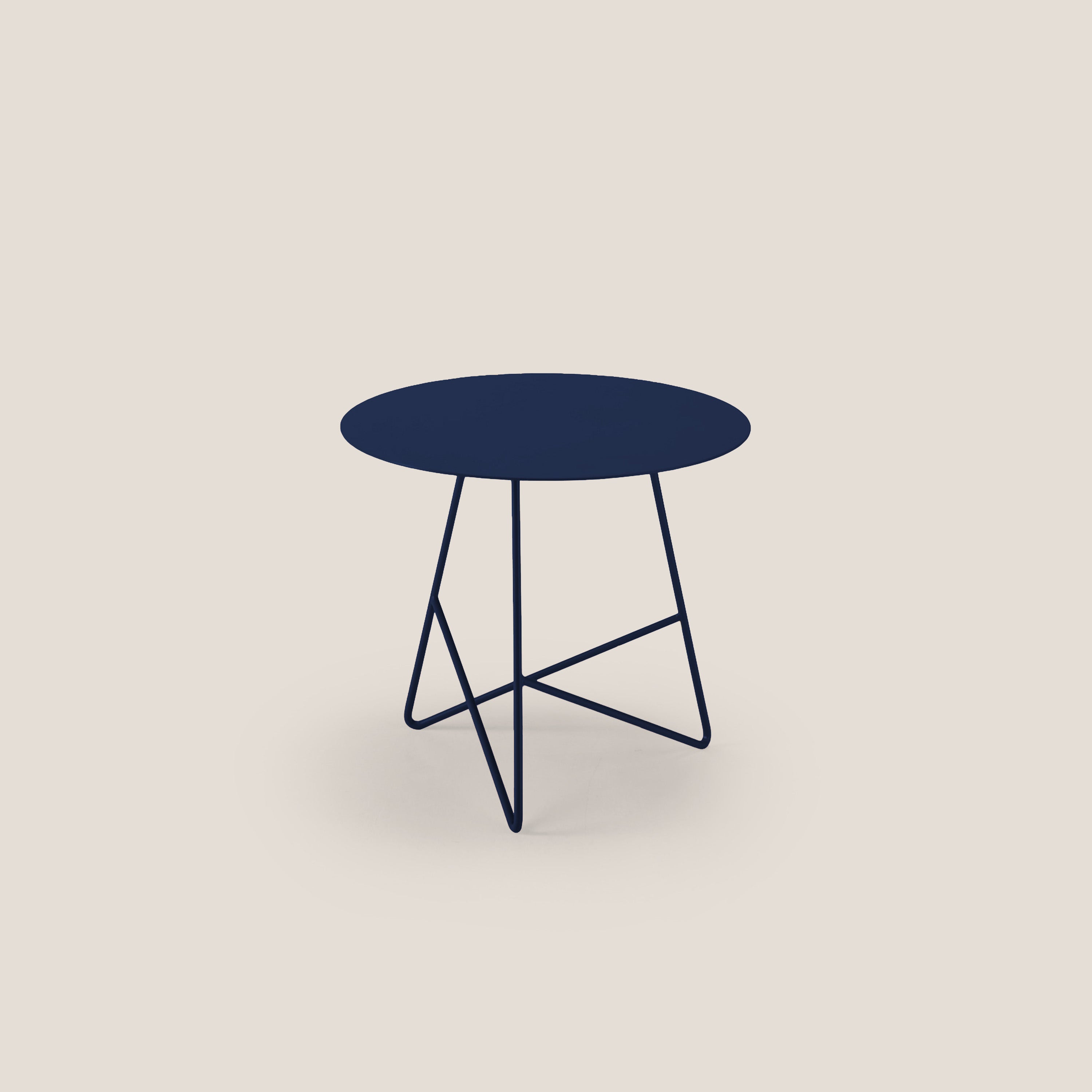 Ermione tavolino rotondo da salotto in metallo h44 - divani.store