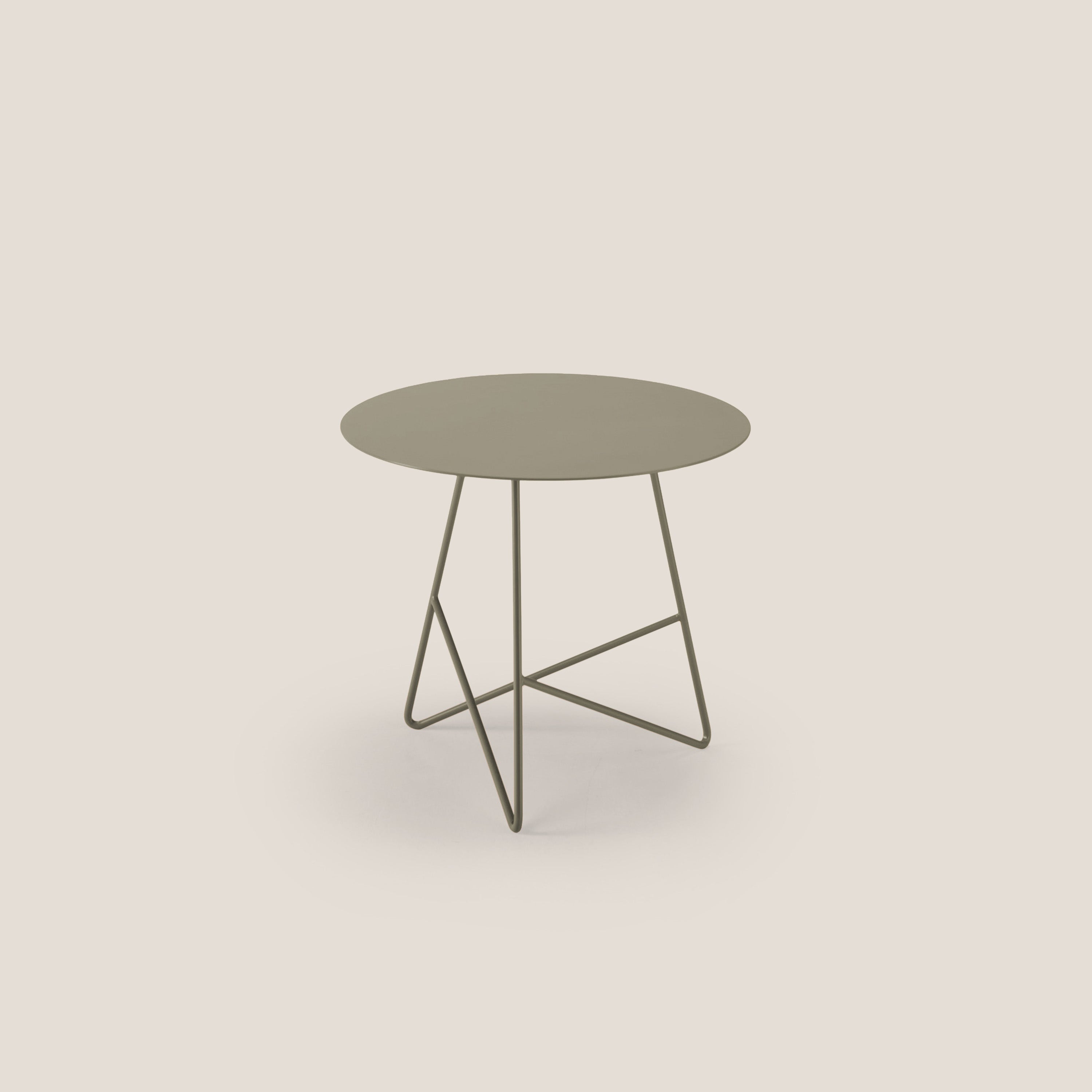 Ermione tavolino rotondo da salotto in metallo h44 - divani.store