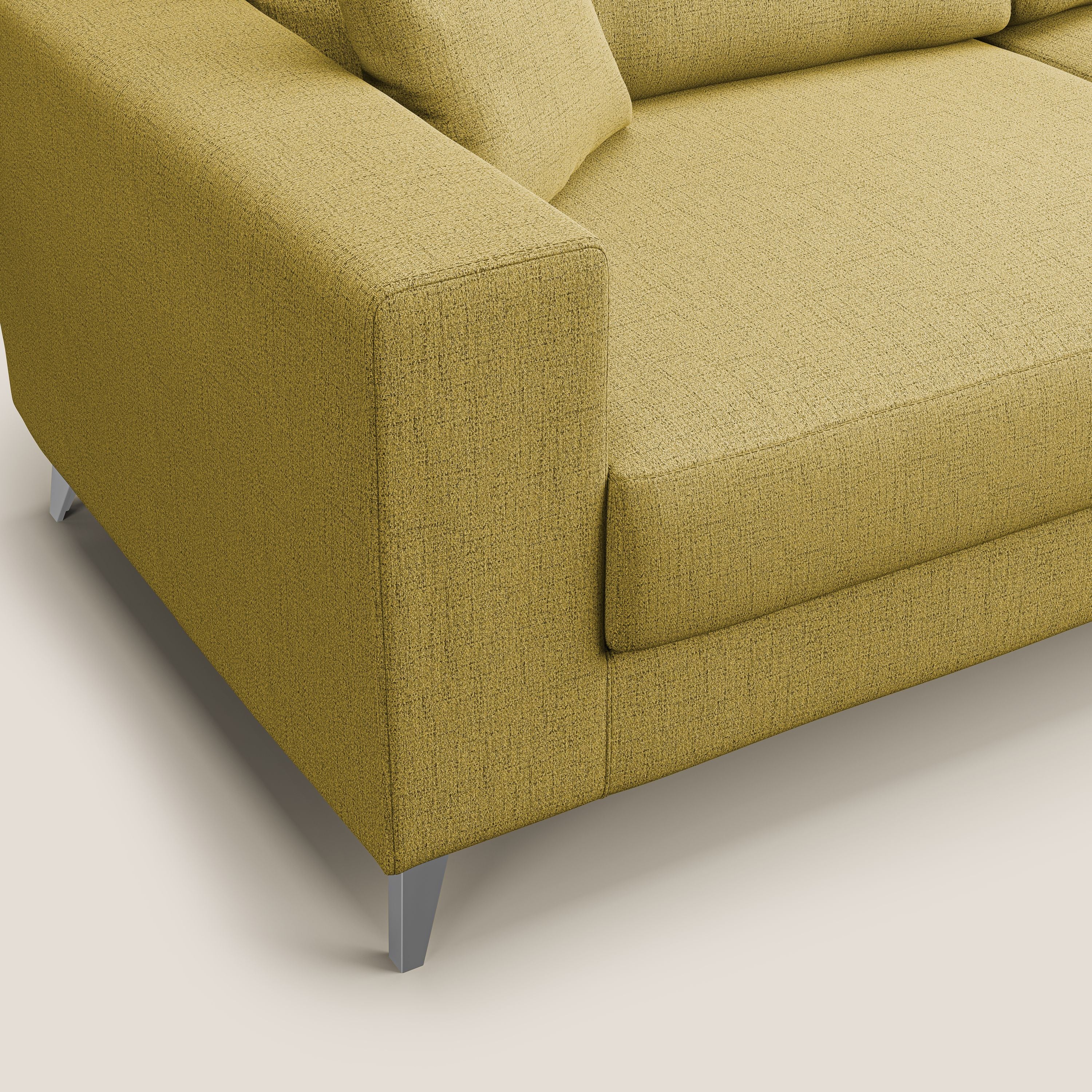 Michael Divano angolare REVERSIBILE in tessuto impermeabile T03 giallo - divani.store