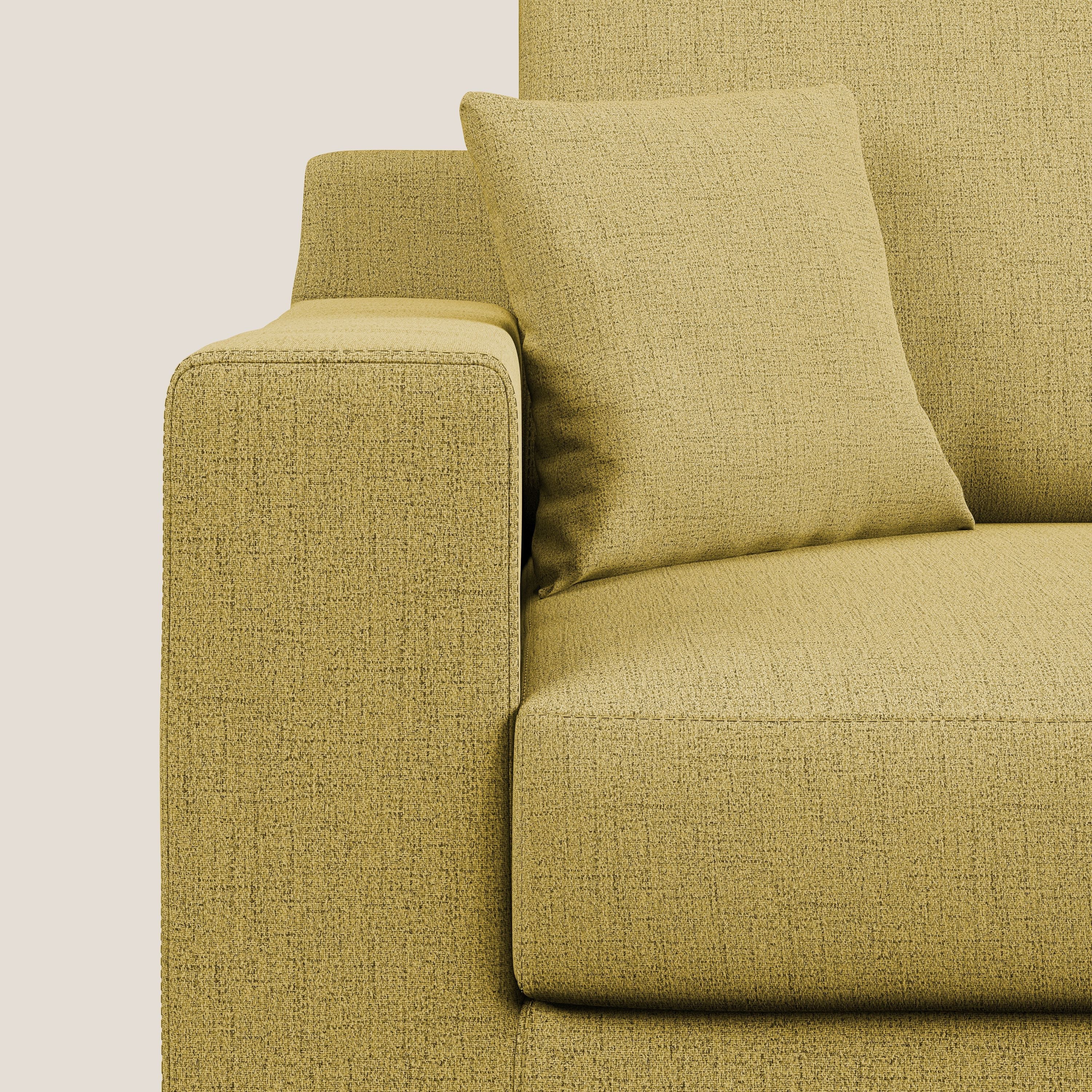 Michael Divano in tessuto impermeabile antimacchia T03 giallo - divani.store