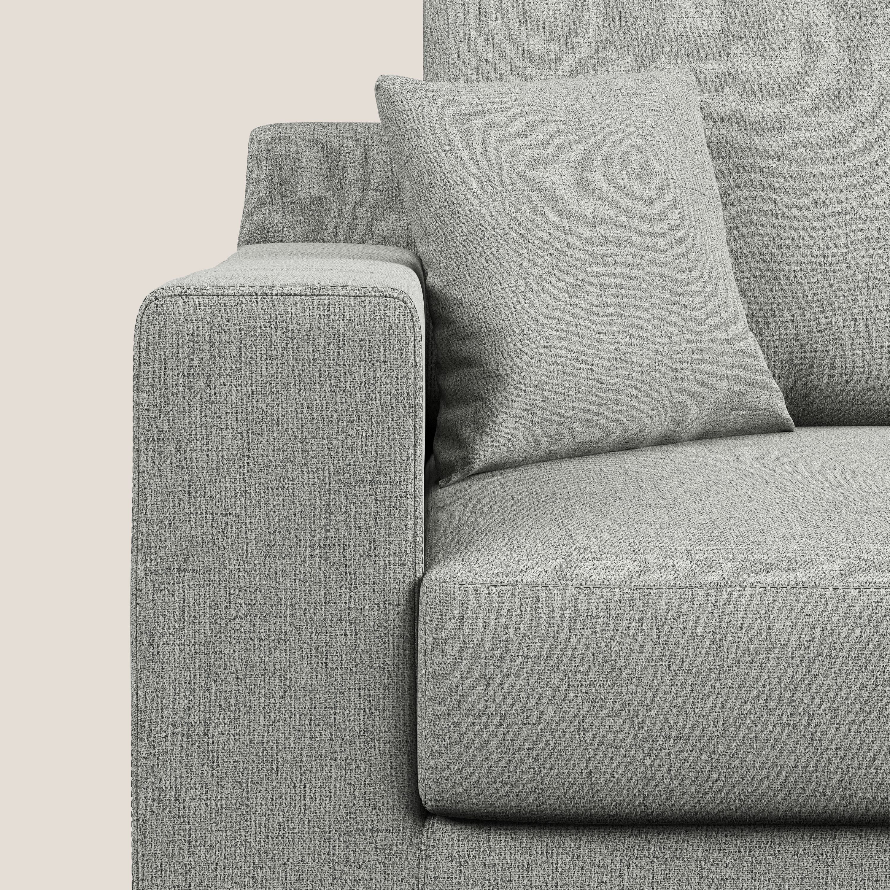 Michael Divano in tessuto impermeabile antimacchia T03 grigio chiaro - divani.store