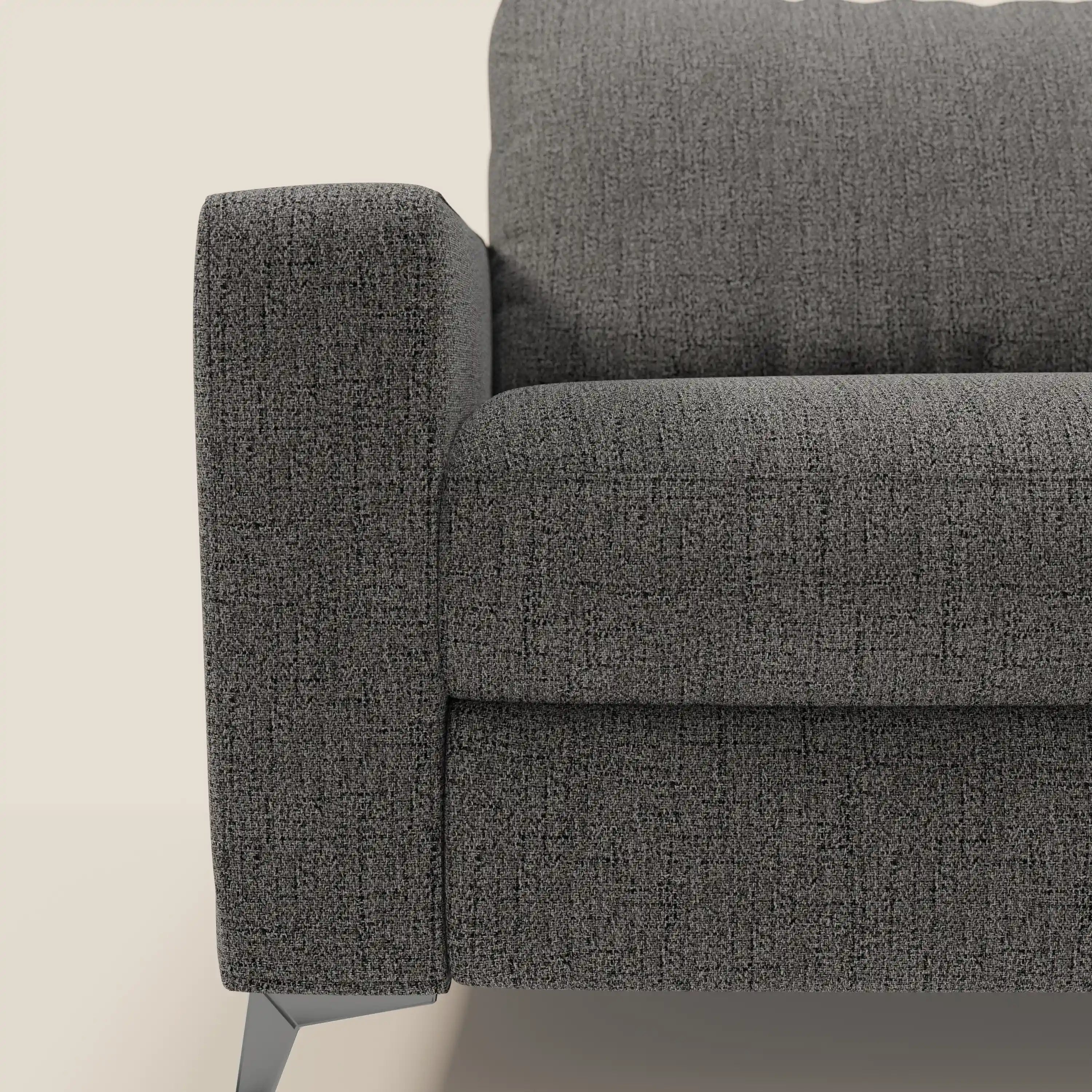 Alaya Schlafsofa mit weichen Kissen aus wasserfestem Stoff T03 anthrazit