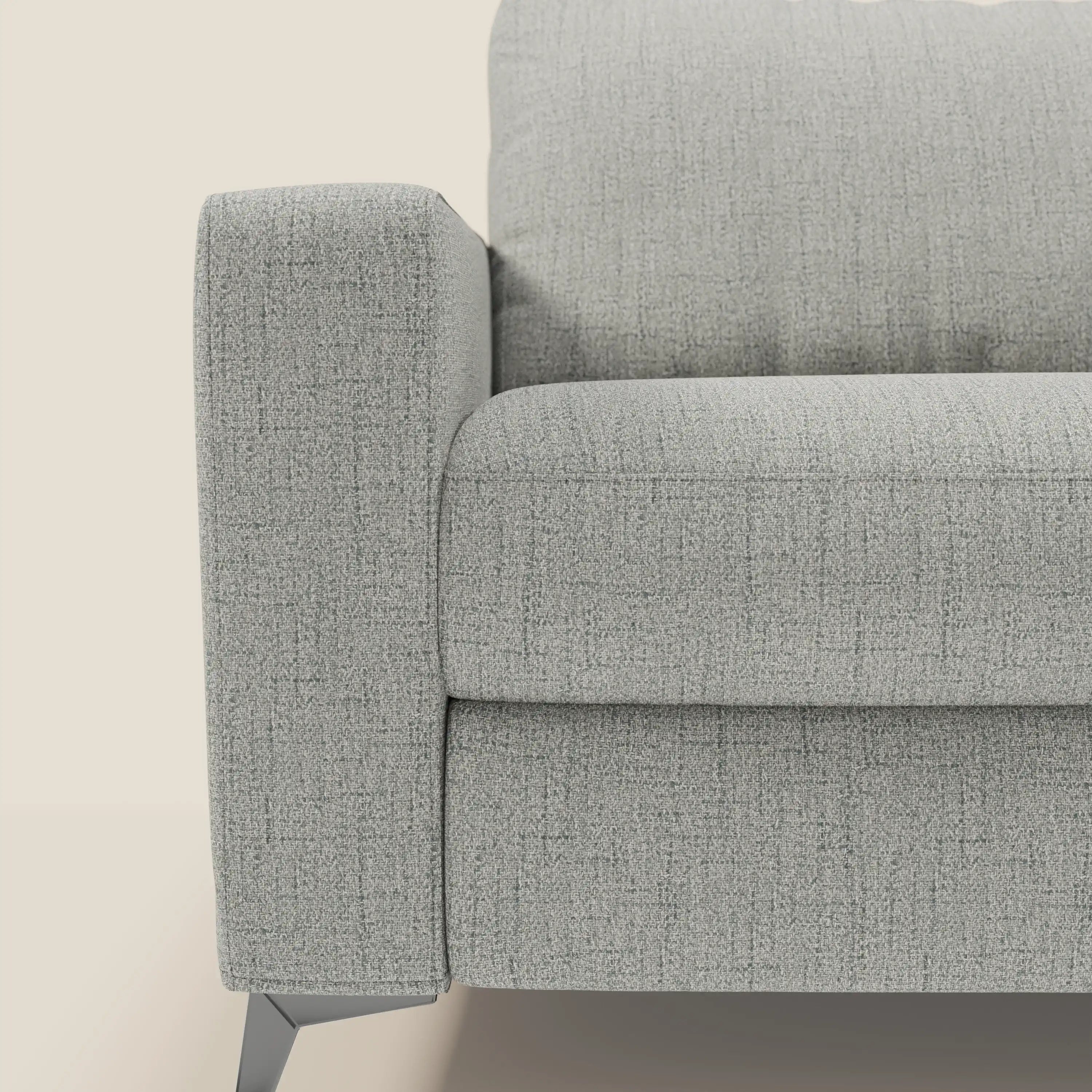 Alaya Schlafsofa mit weichen Kissen aus wasserfestem Stoff T03 hellgrau