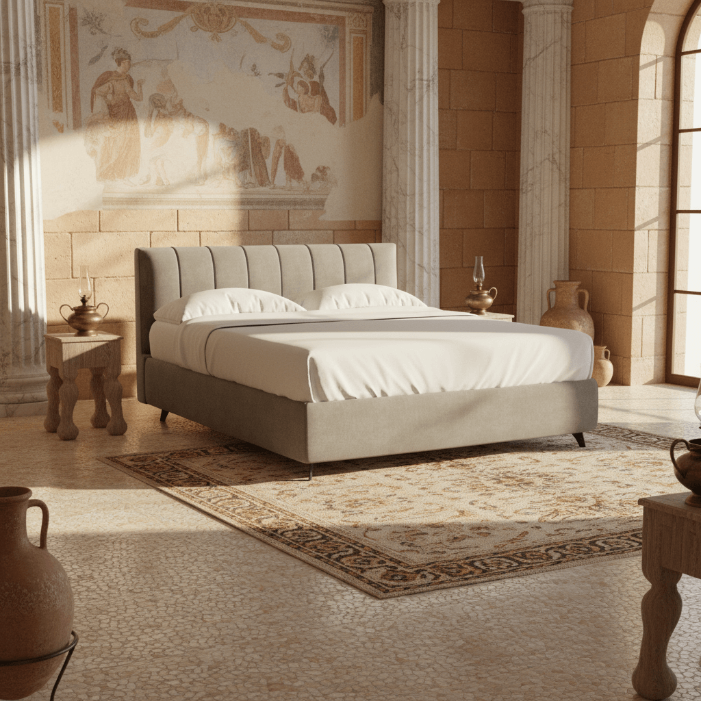 Bogart Boxspringbett mit Holzlattenrost Edition "Grande Fratello" – abnehmbarer Bezug aus abwaschbarem Stoff T22 grau