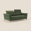 Capri divano letto di design con piedini alti - poggiatesta reclinabili in raffinato tessuto effetto velluto smacchiabile T30 - divani.store