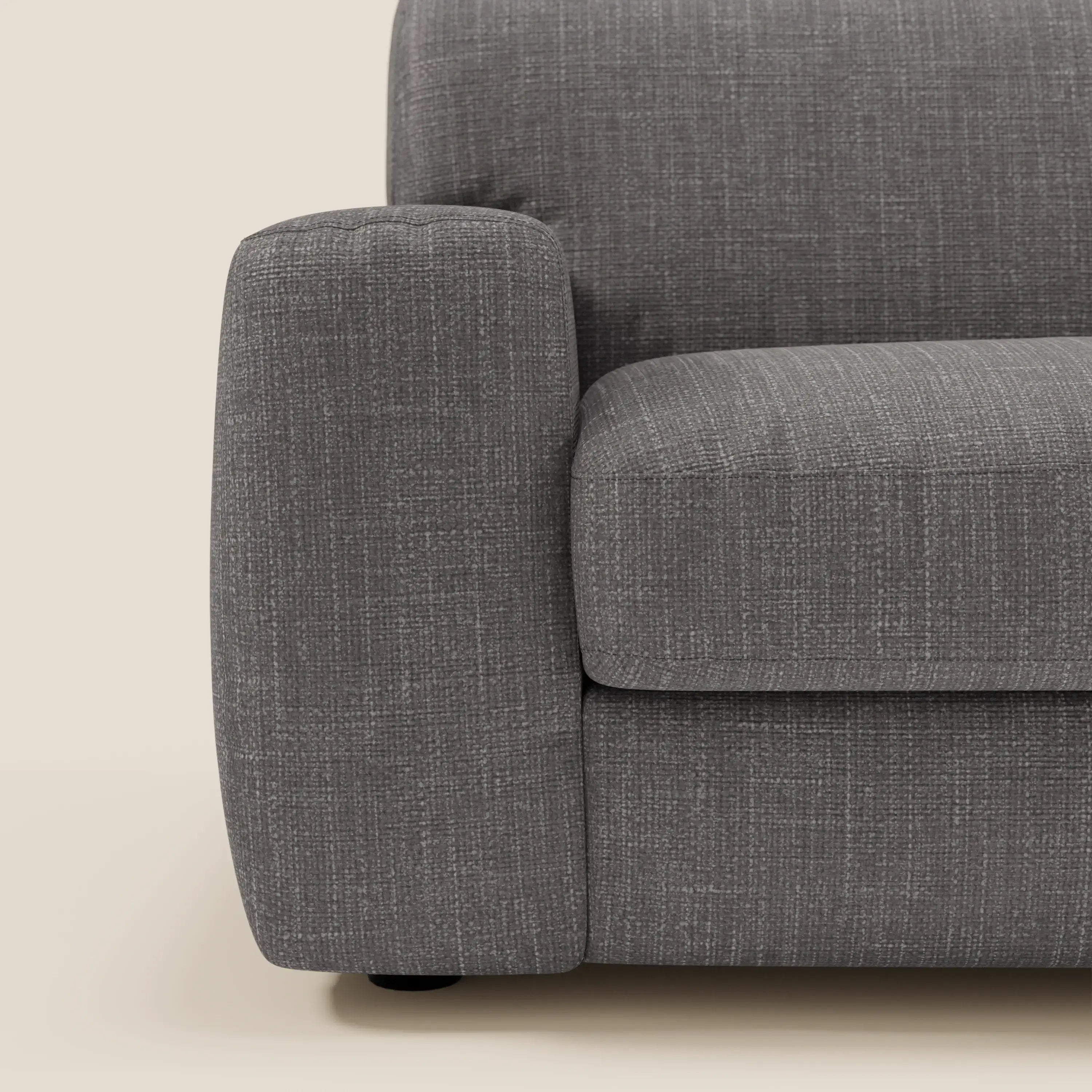 Cloud Schlafsofa mit 17 cm dicker Matratze und weichen Kissen aus wasserfestem Stoff T06 anthrazit