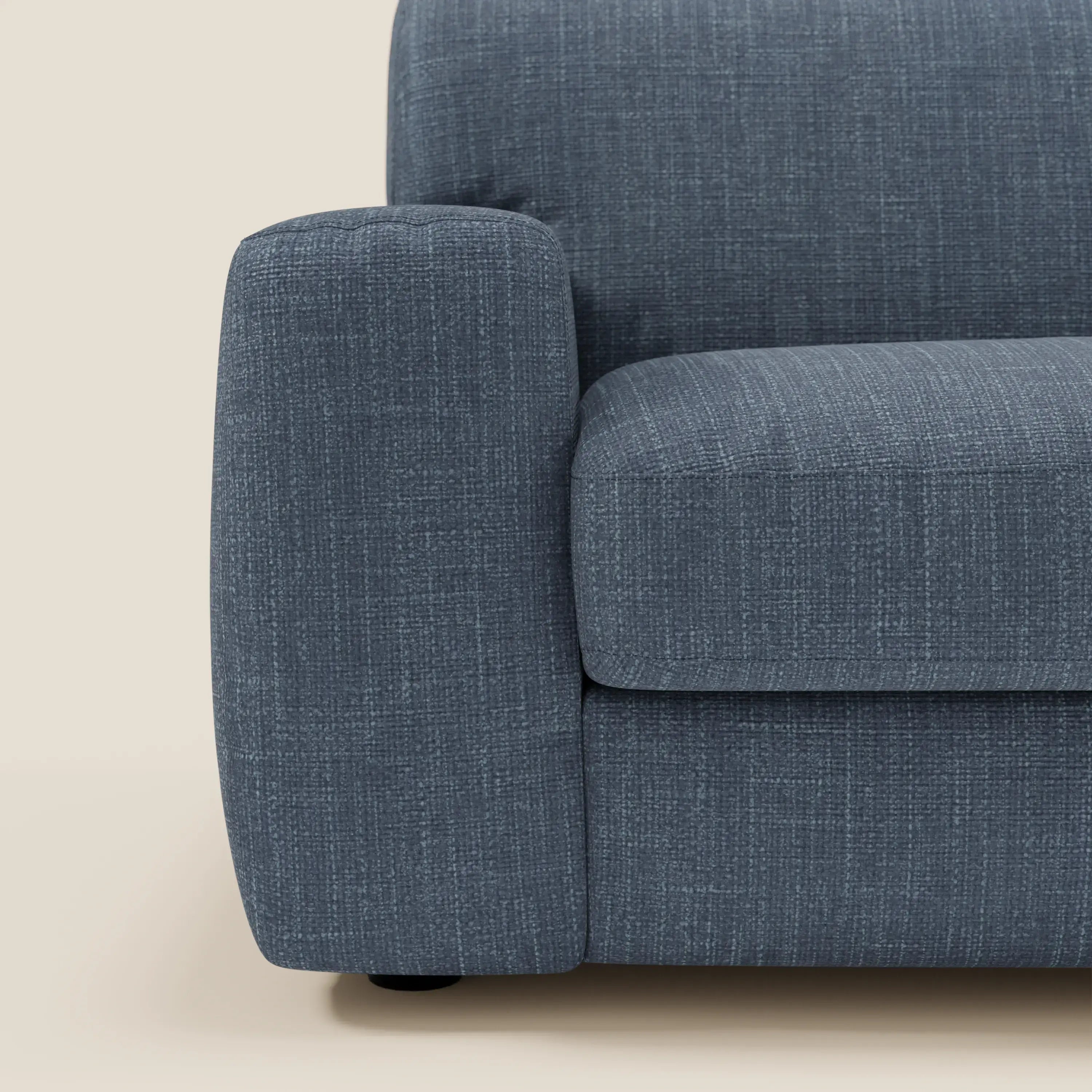 Cloud Schlafsofa mit 17 cm dicker Matratze und weichen Kissen aus wasserfestem Stoff T06 blau